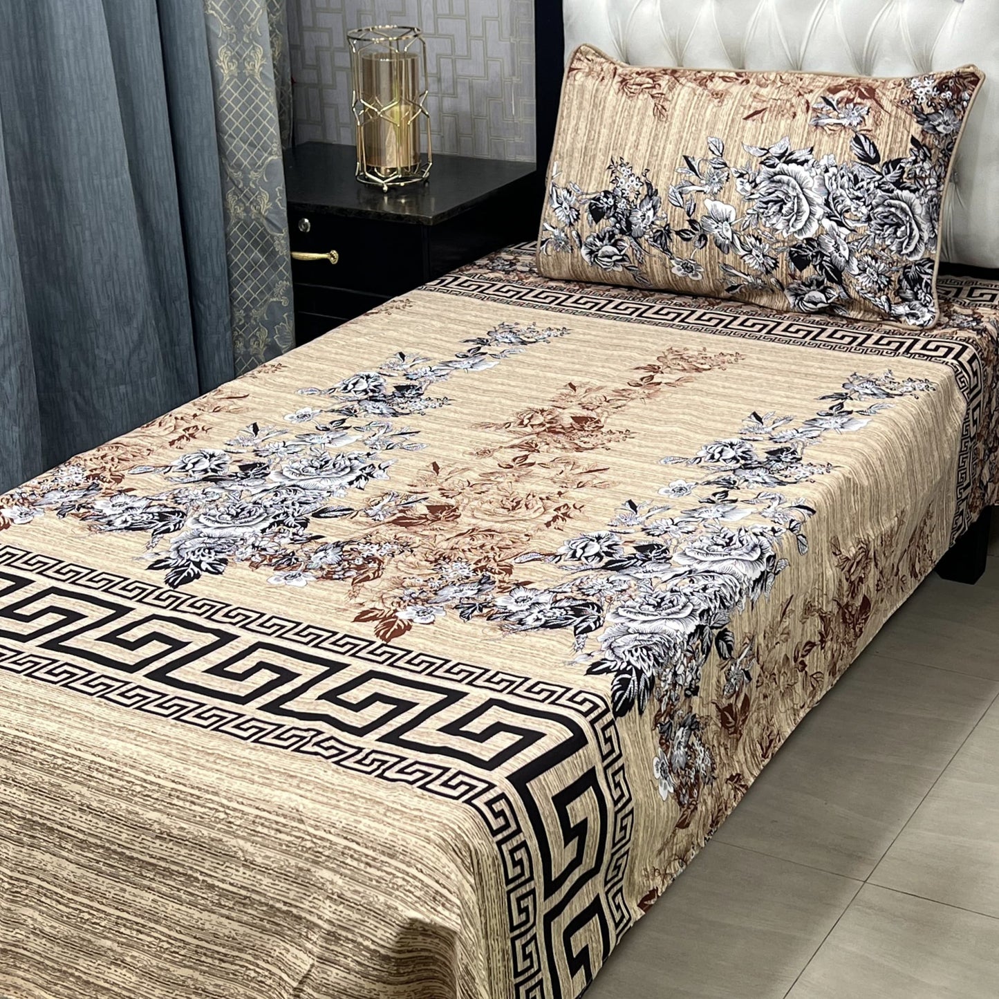 Single Bed Sheet Pair (Set) Pure Cotton 5669
