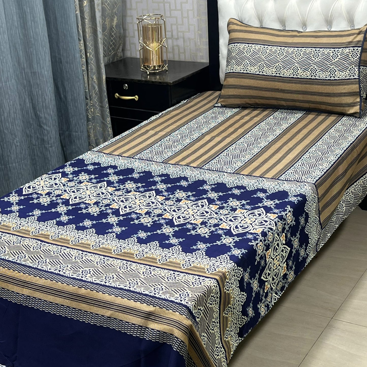 Single Bed Sheet Pair (Set) Pure Cotton 5674