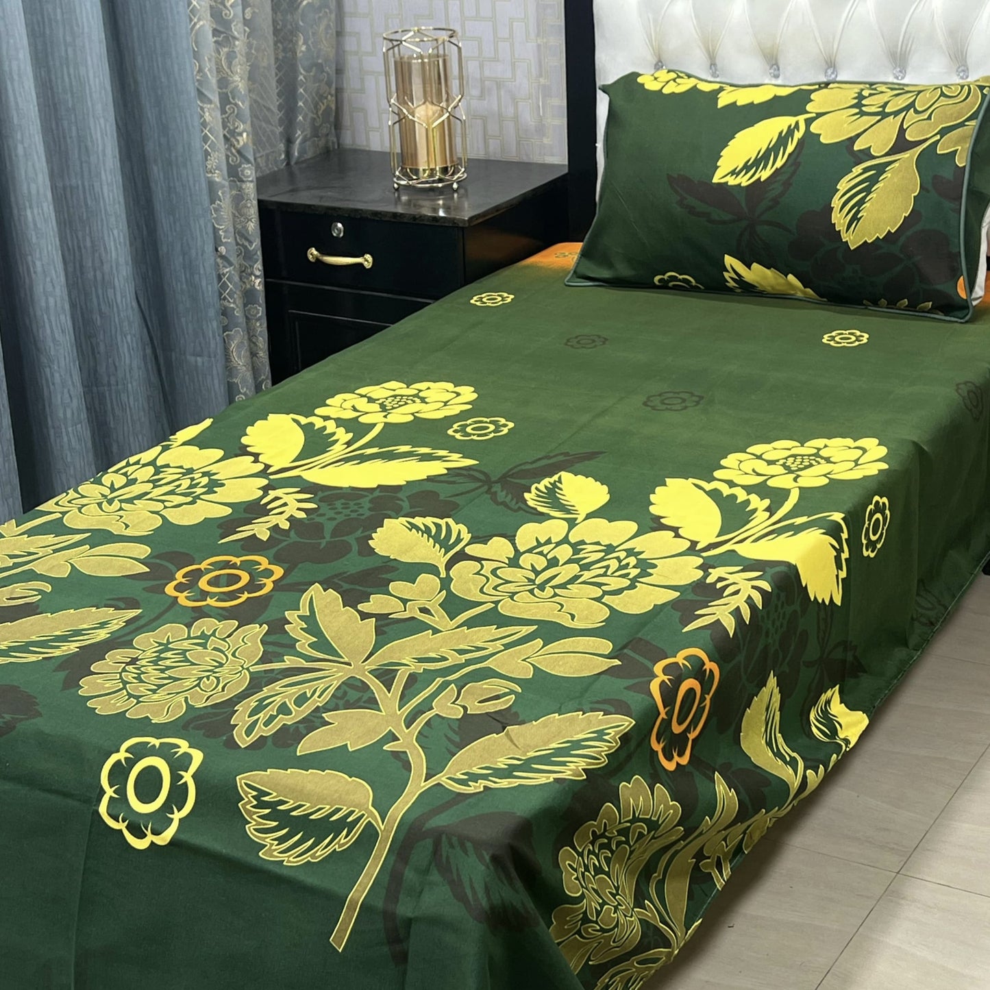 Single Bed Sheet Pair (Set) Pure Cotton 5677
