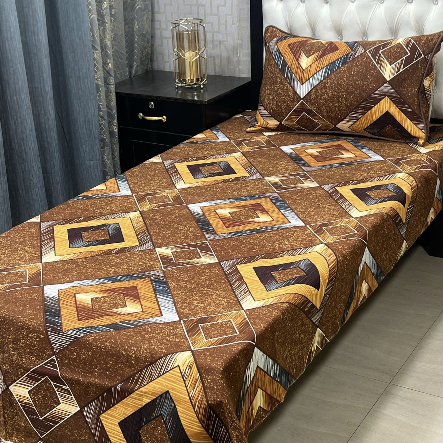 Single Bed Sheet Pair (Set) Pure Cotton 5681