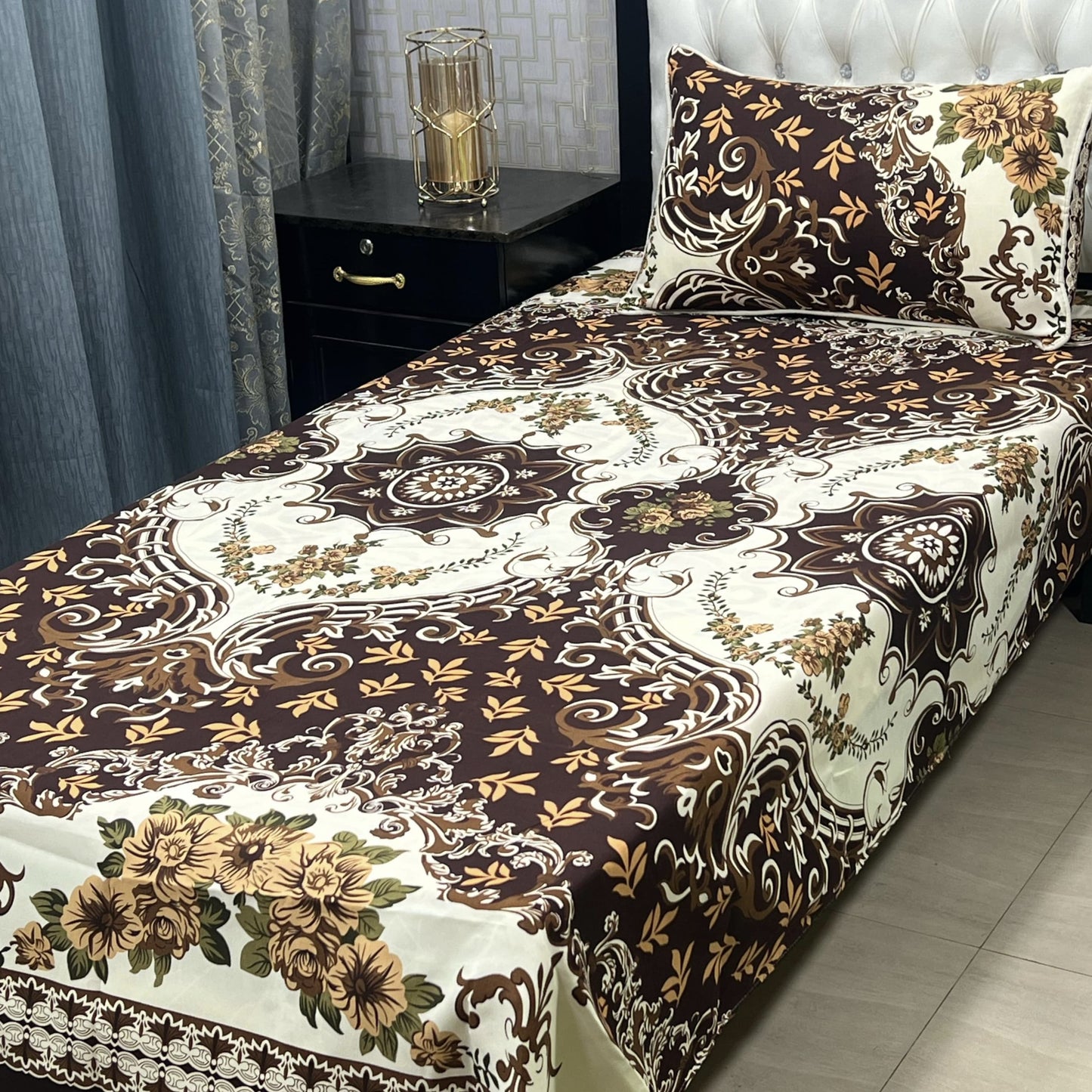 Single Bed Sheet Pair (Set) Pure Cotton 5683