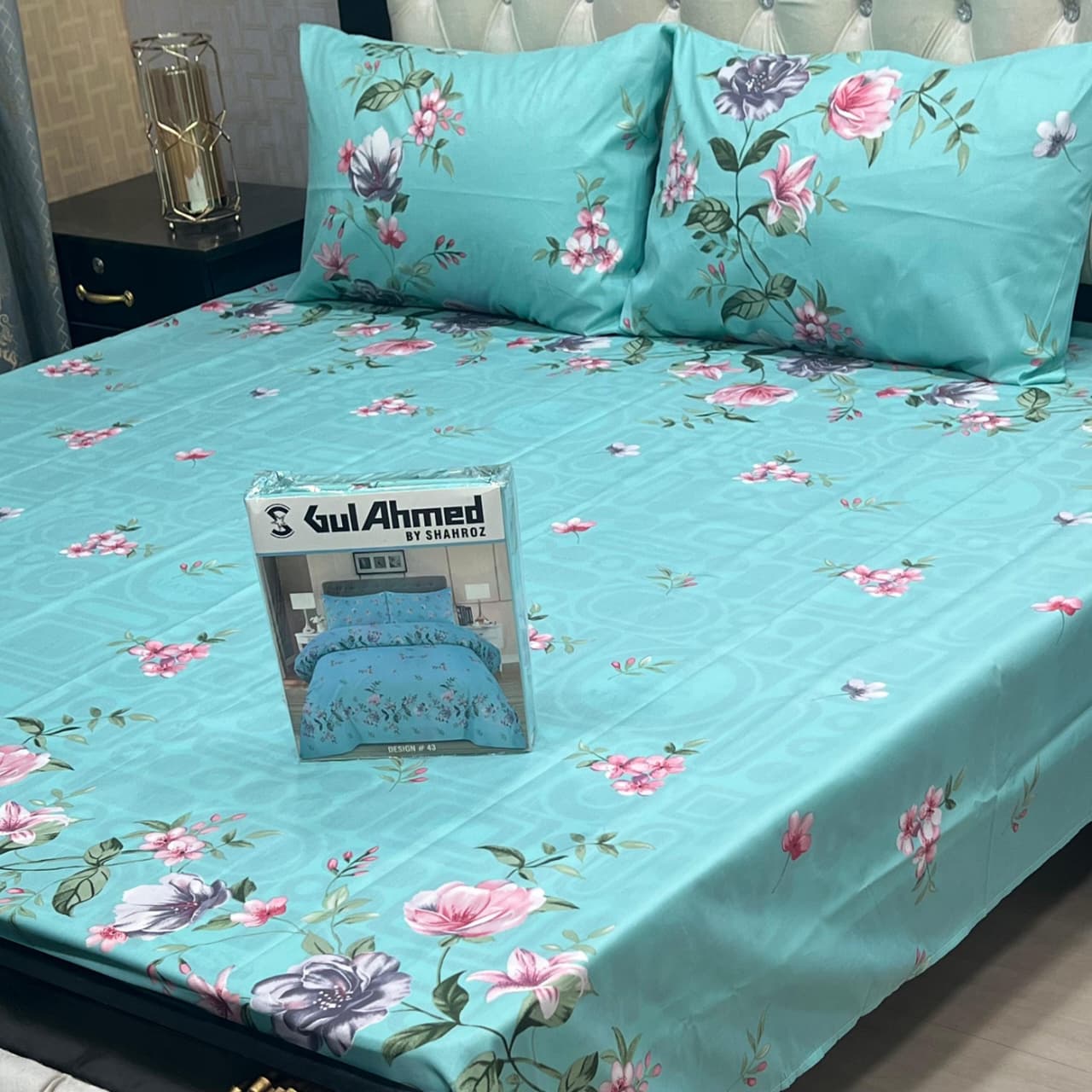 3 pcs GIFT pack KING size BED sheet 3014