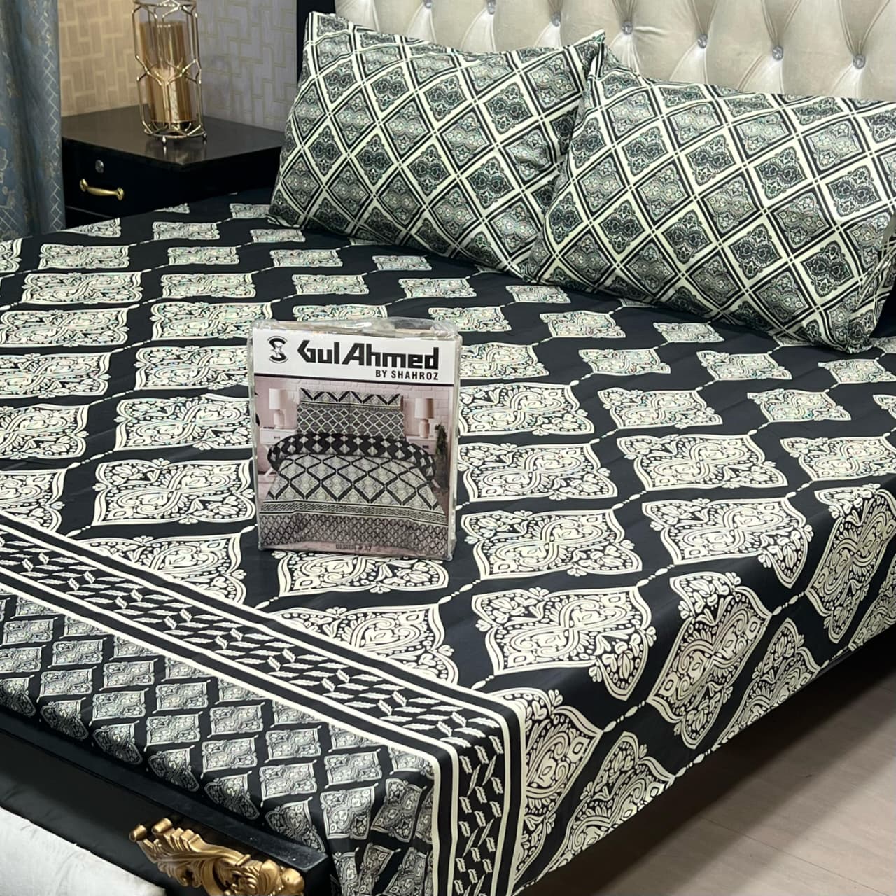 3 pcs GIFT pack KING size BED sheet 3016