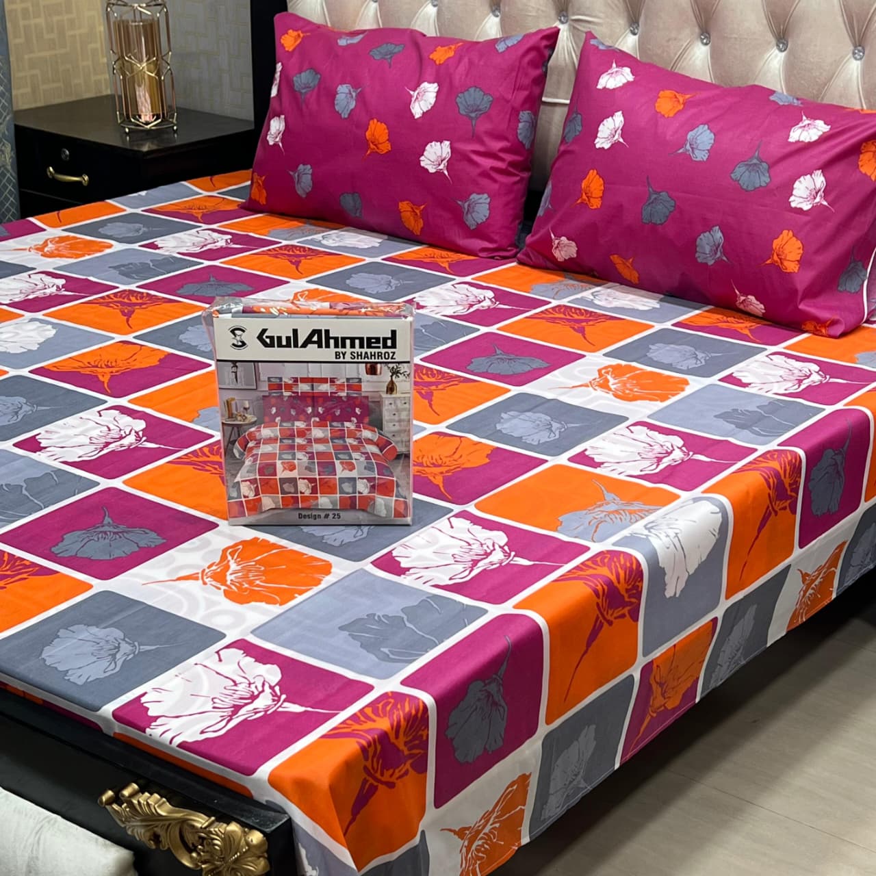 3 pcs GIFT pack KING size BED sheet 3020
