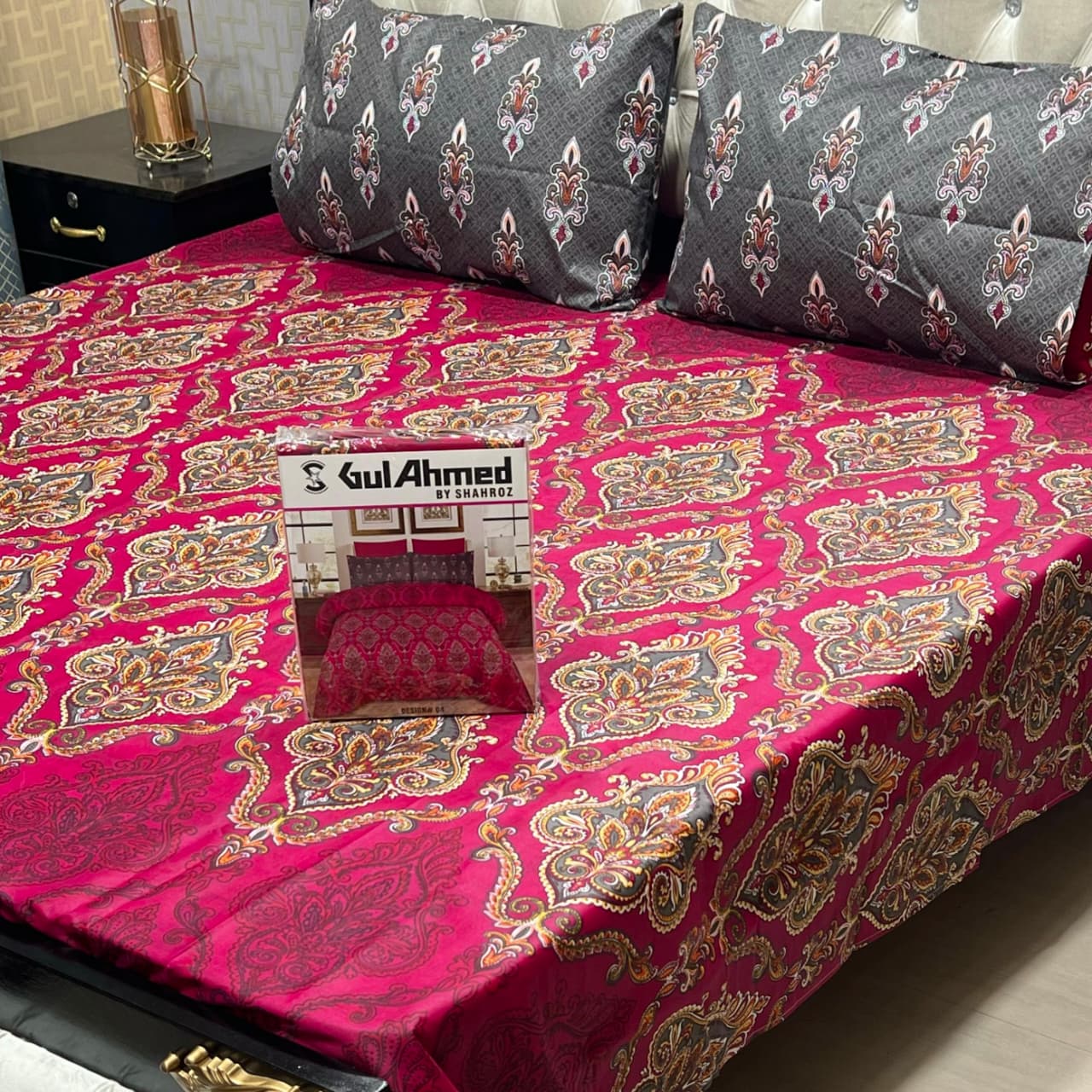 3 pcs GIFT pack KING size BED sheet 3025