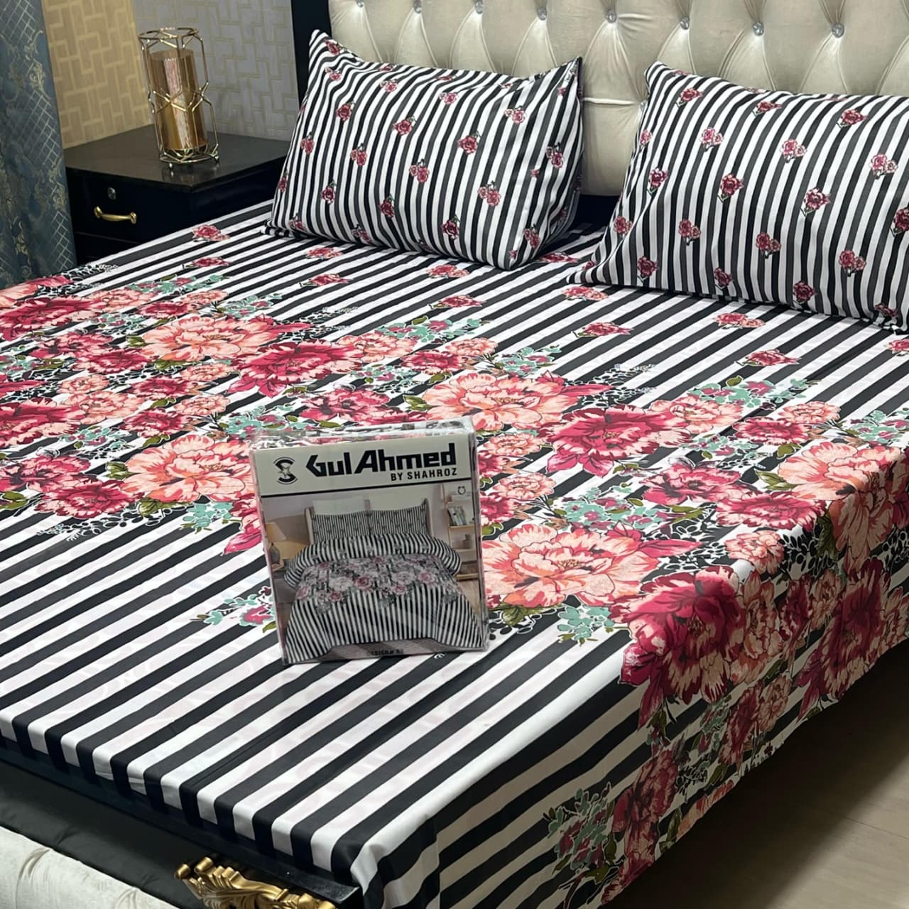 3 pcs GIFT pack KING size BED sheet 3031