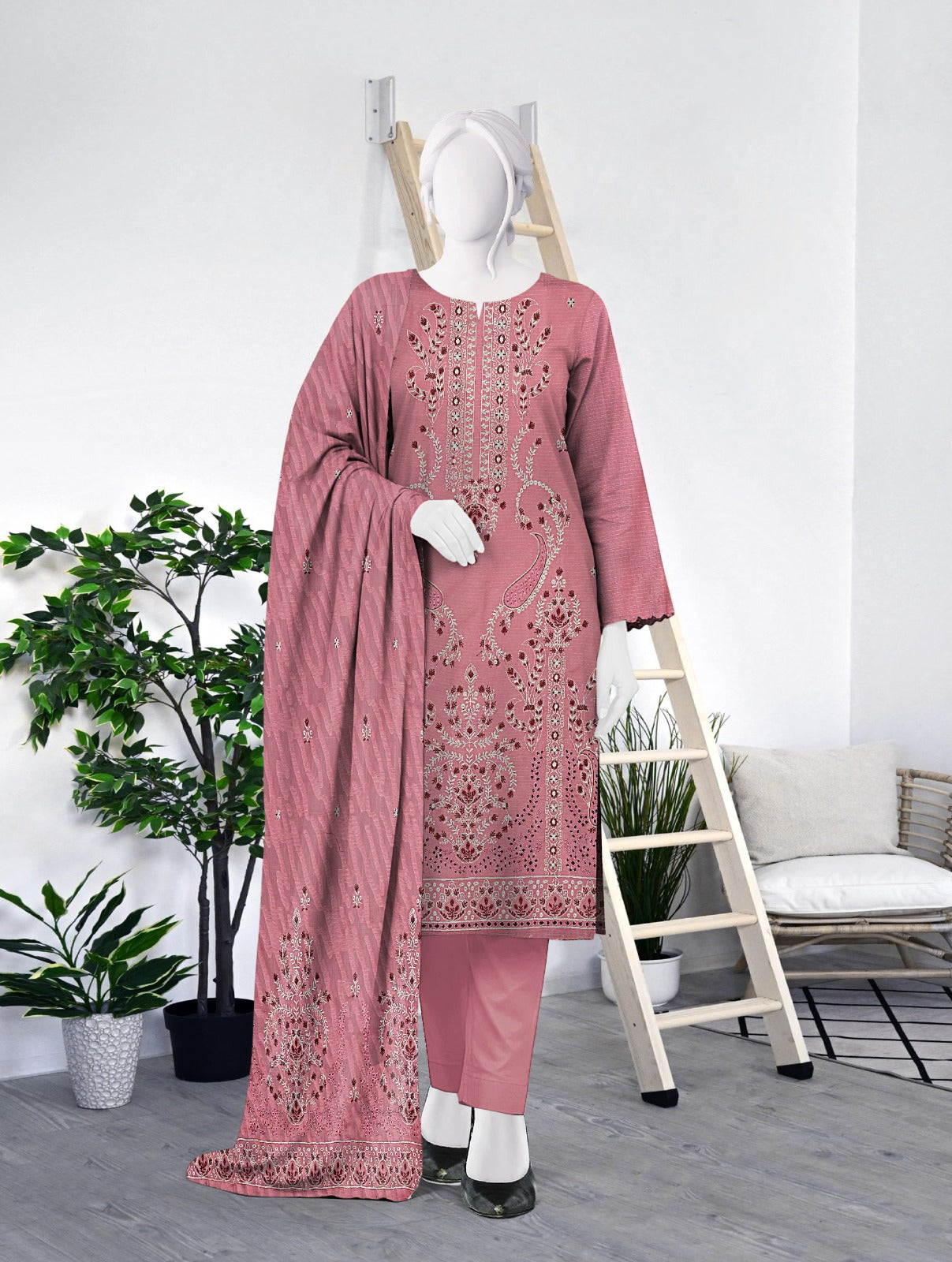 Lawn Embroidered 3-Piece Bana Dora Un-Stiched Suit by Maria.B