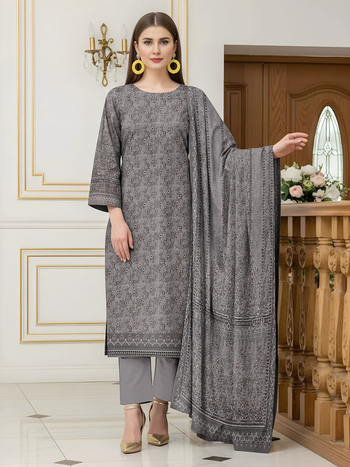 Sapphire Lawn 3 Pcs Premium Quality 8100