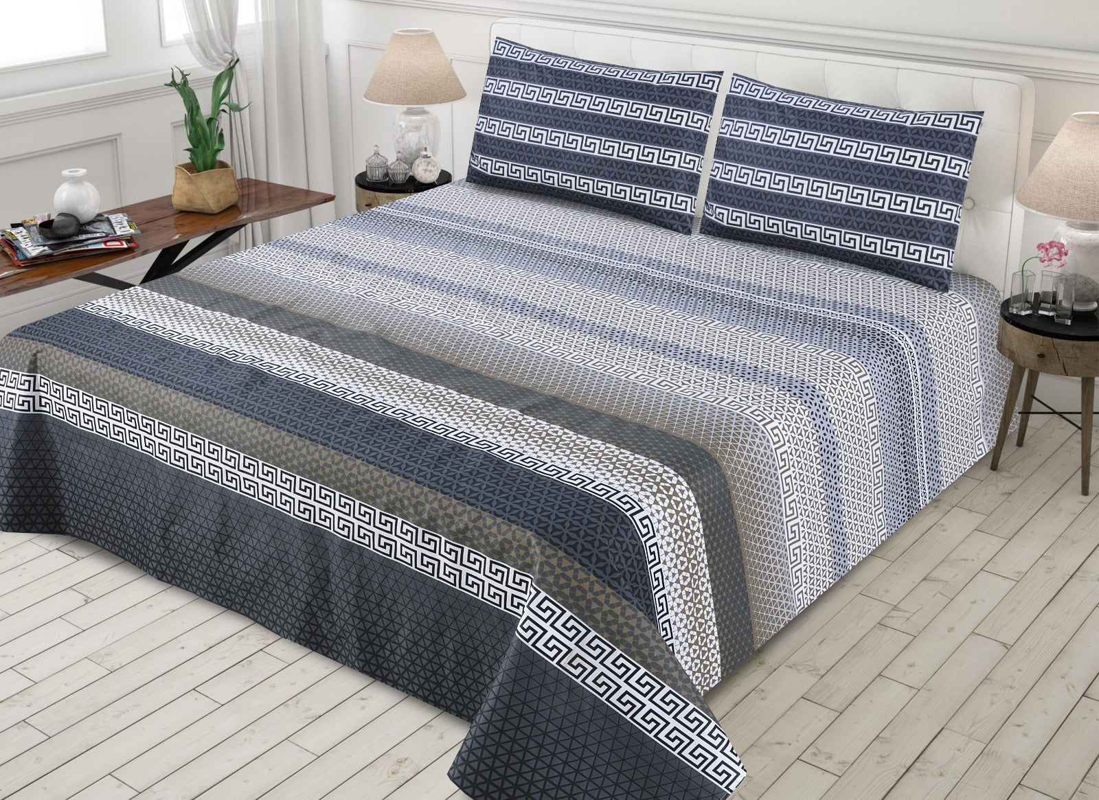 3 pcs GIFT pack KING size BED sheet