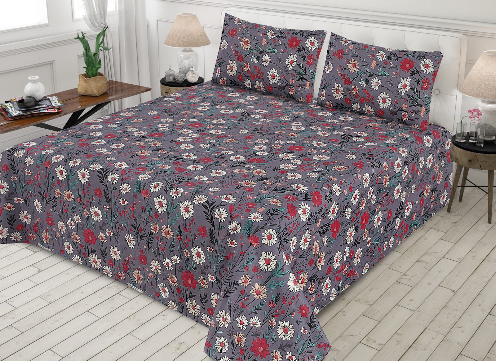3 pcs GIFT pack KING size BED sheet