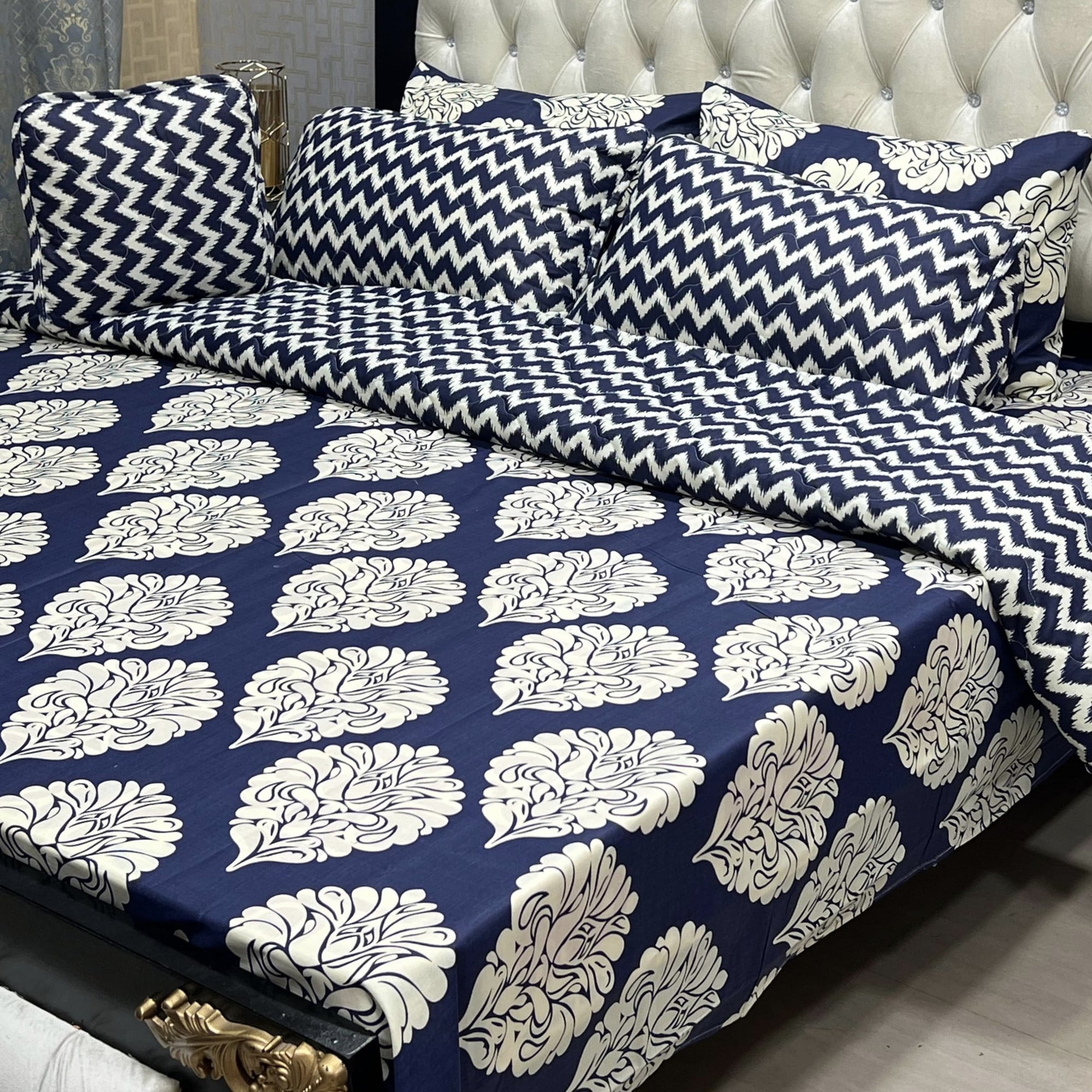 Cotton Comforter Set 7Pcs Design 7109