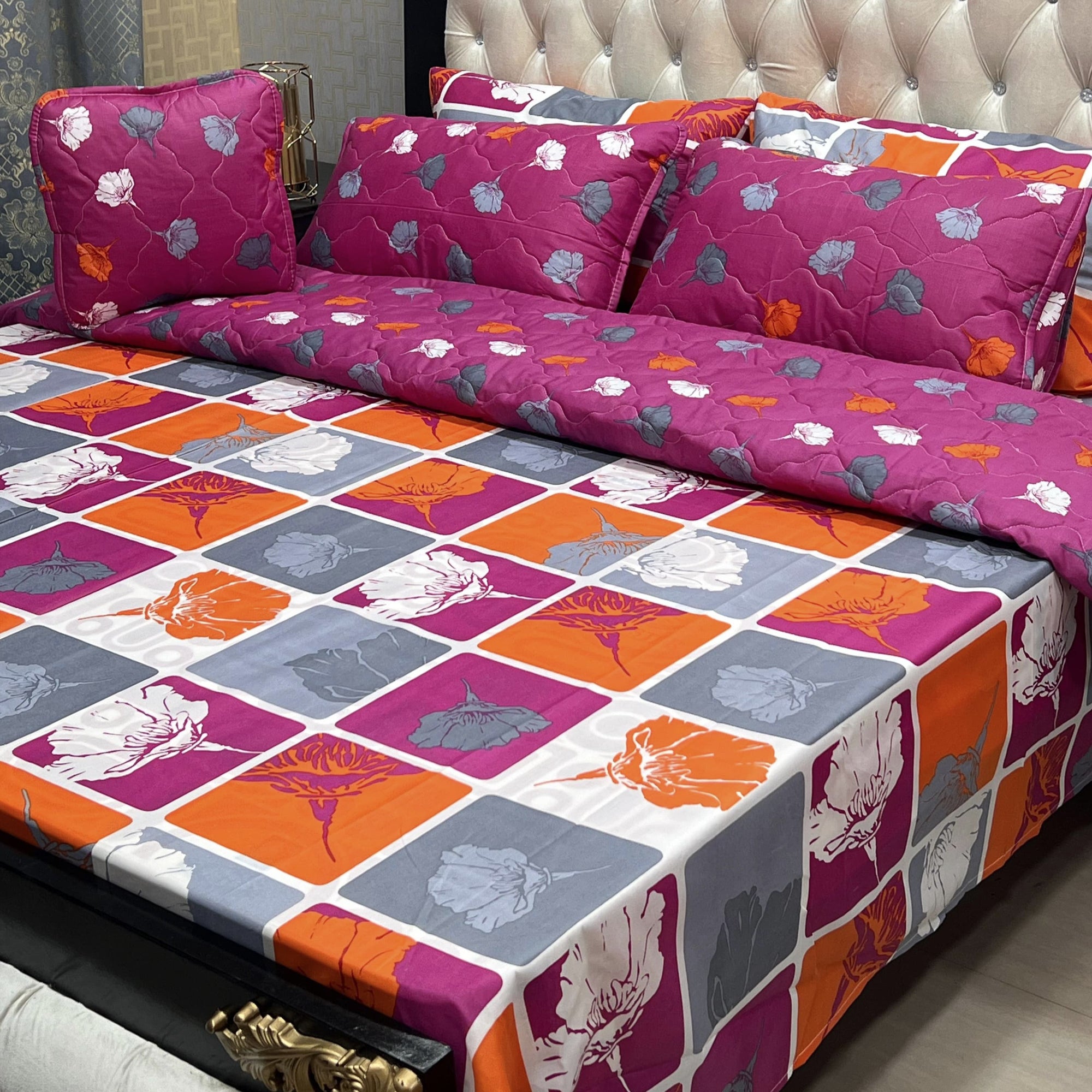 Cotton Comforter Set 7Pcs Design 7118