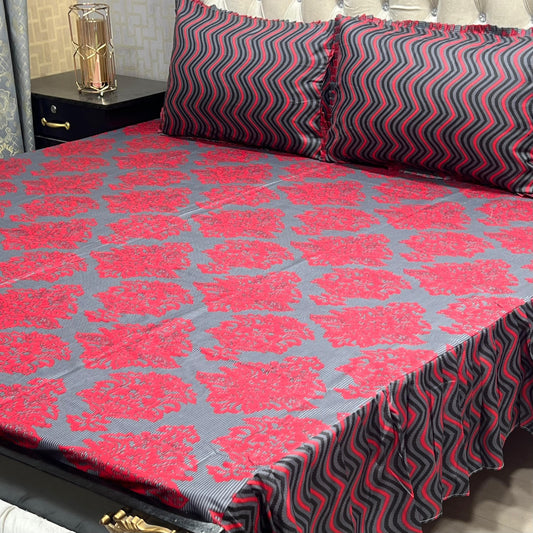 3 PCS FRILL BED SHEET
