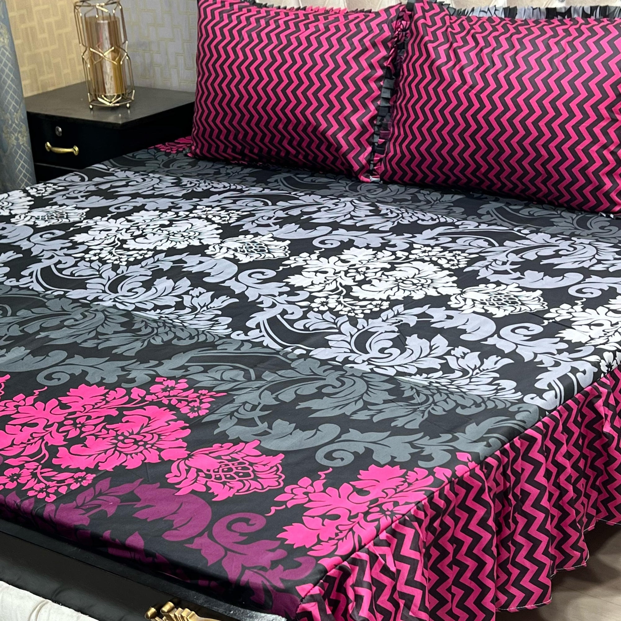 3 PCS FRILL BED SHEET