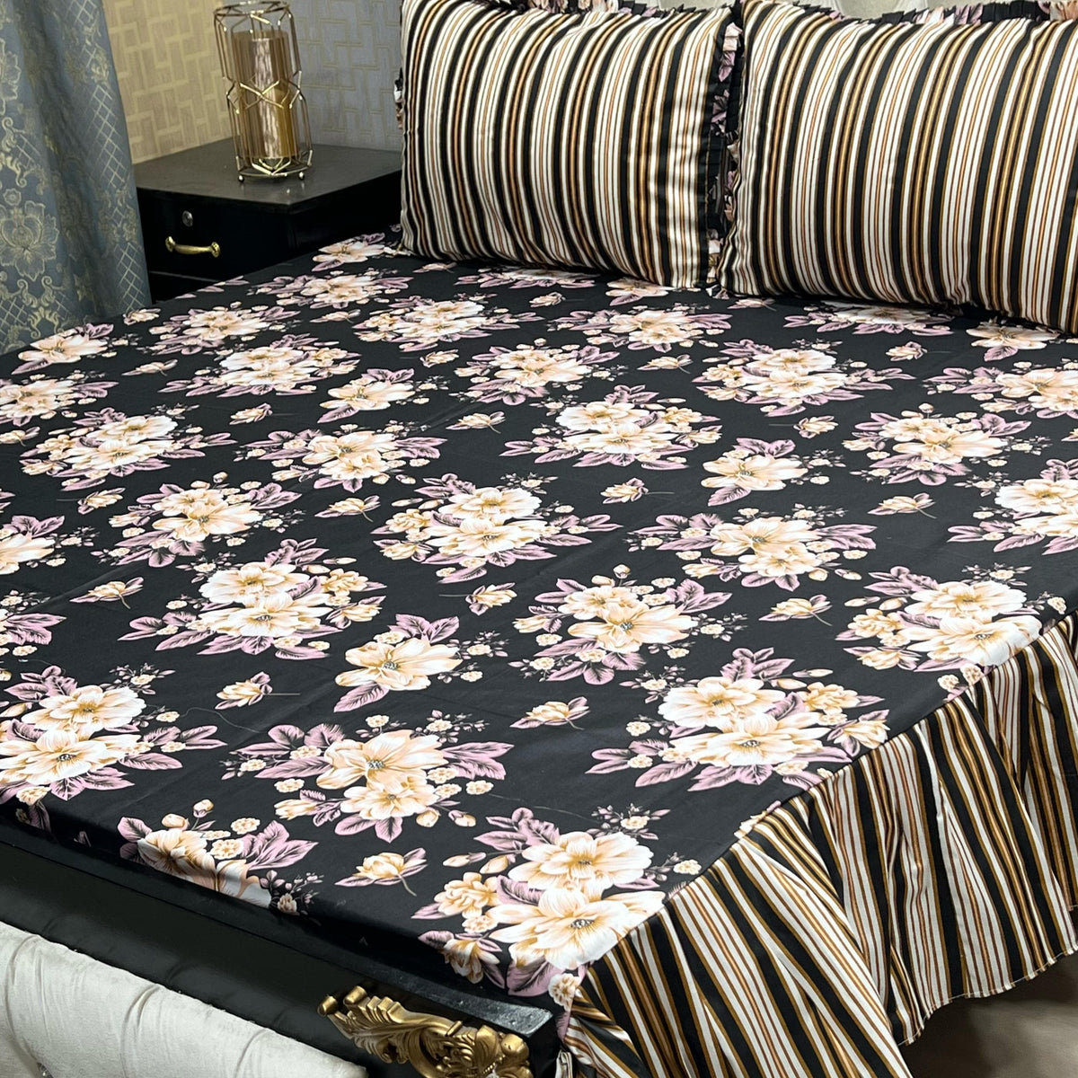 3 PCS FRILL BED SHEET