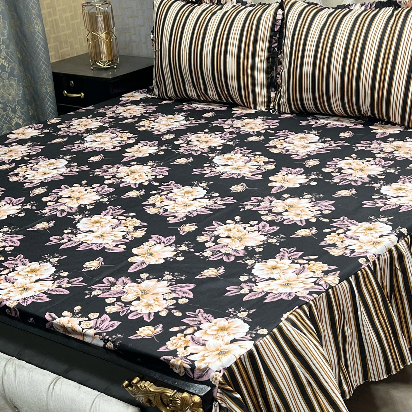 3 PCS FRILL BED SHEET