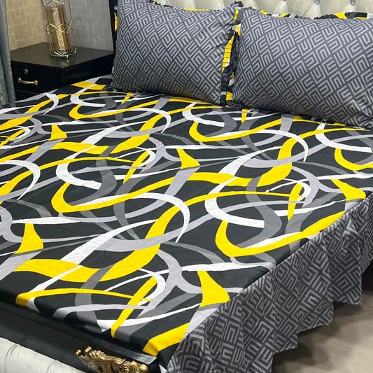 3 PCS FRILL BED SHEET