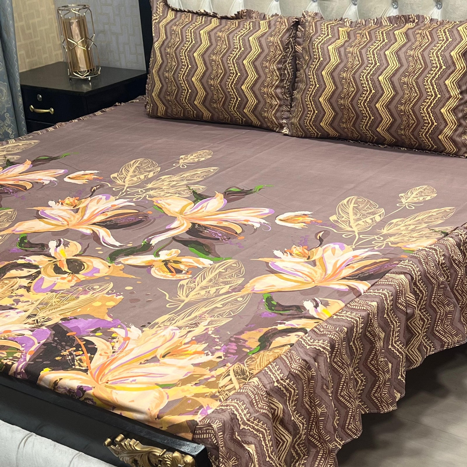 3 PCS FRILL BED SHEET