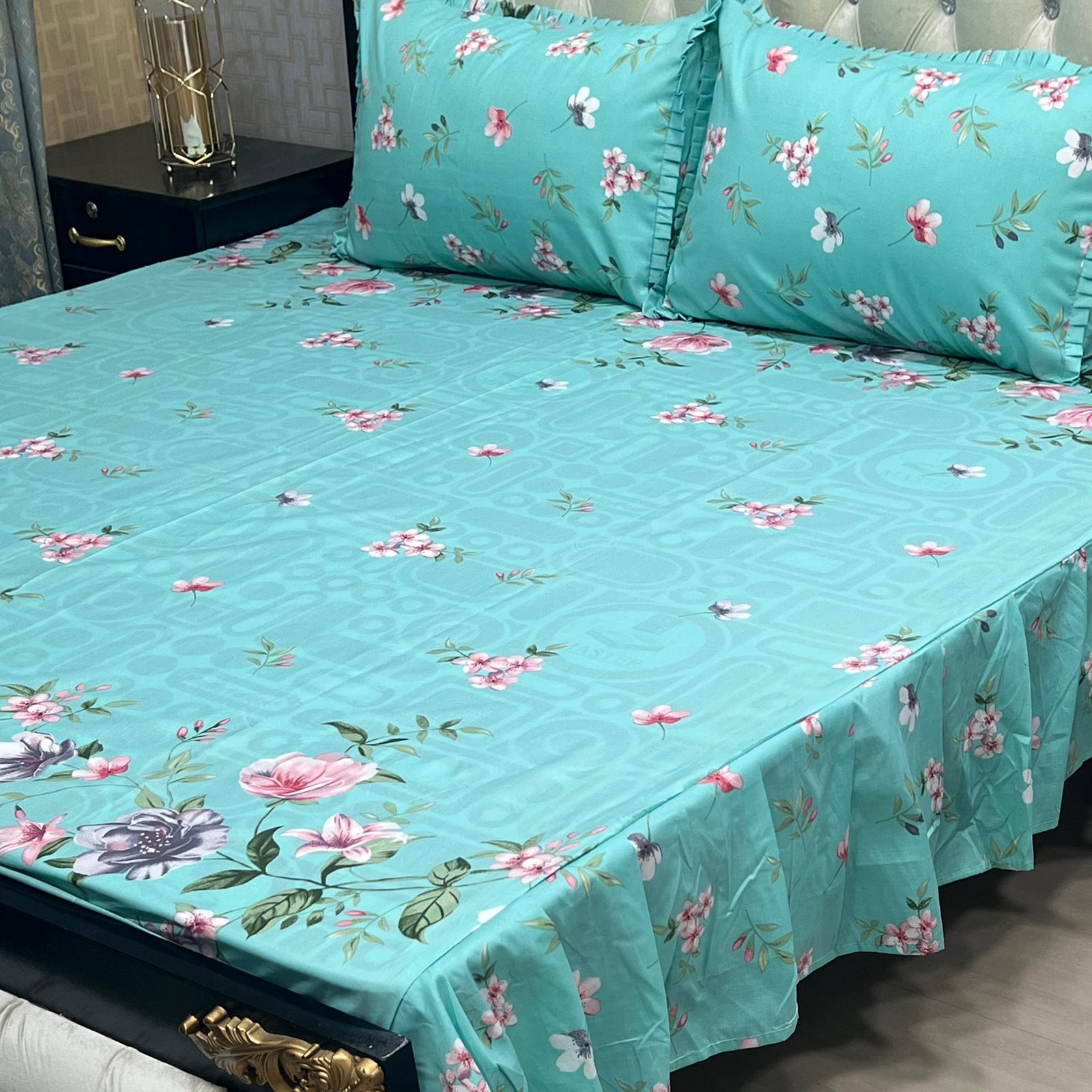 3 PCS FRILL BED SHEET
