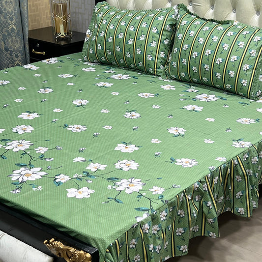 3 PCS FRILL BED SHEET