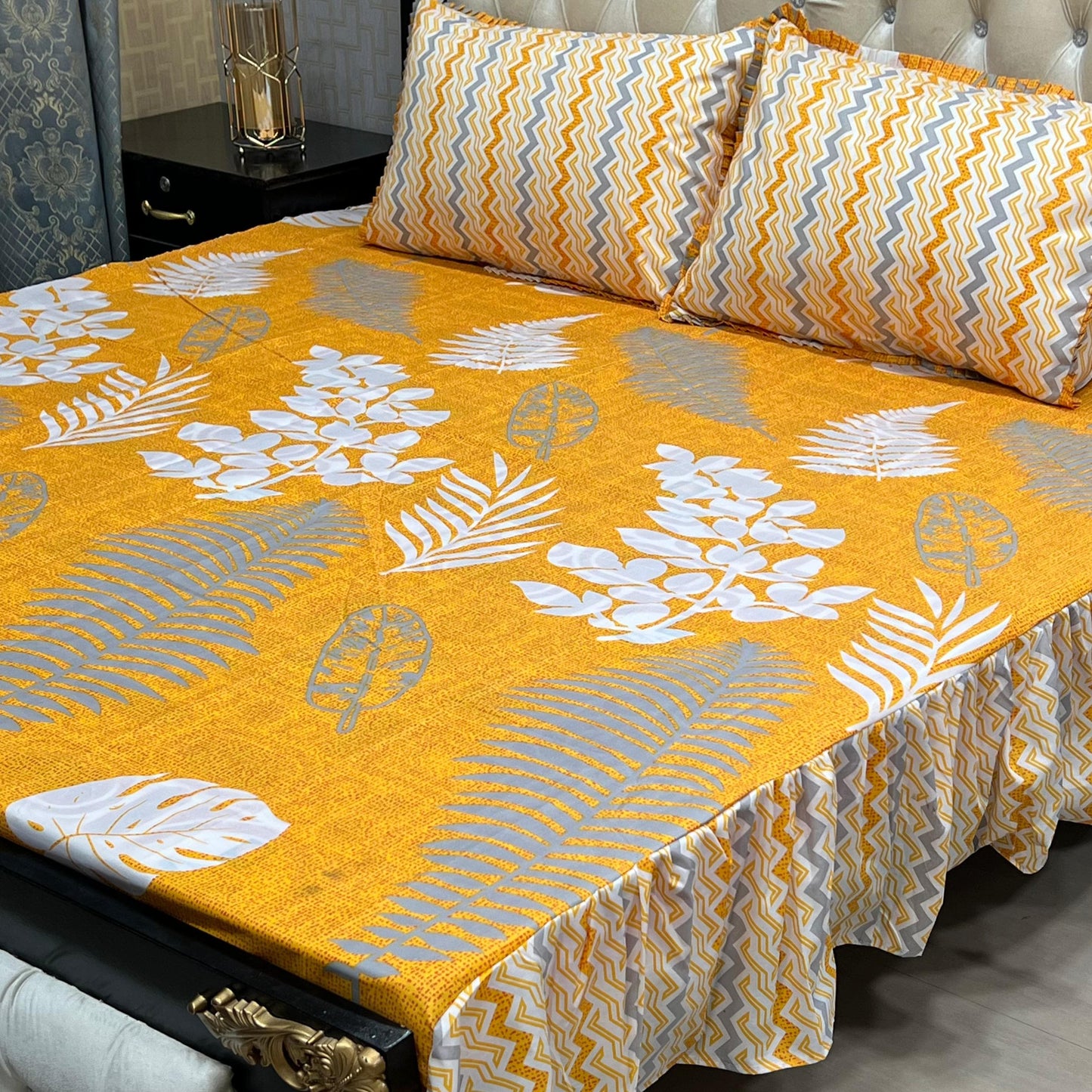 3 PCS FRILL BED SHEET