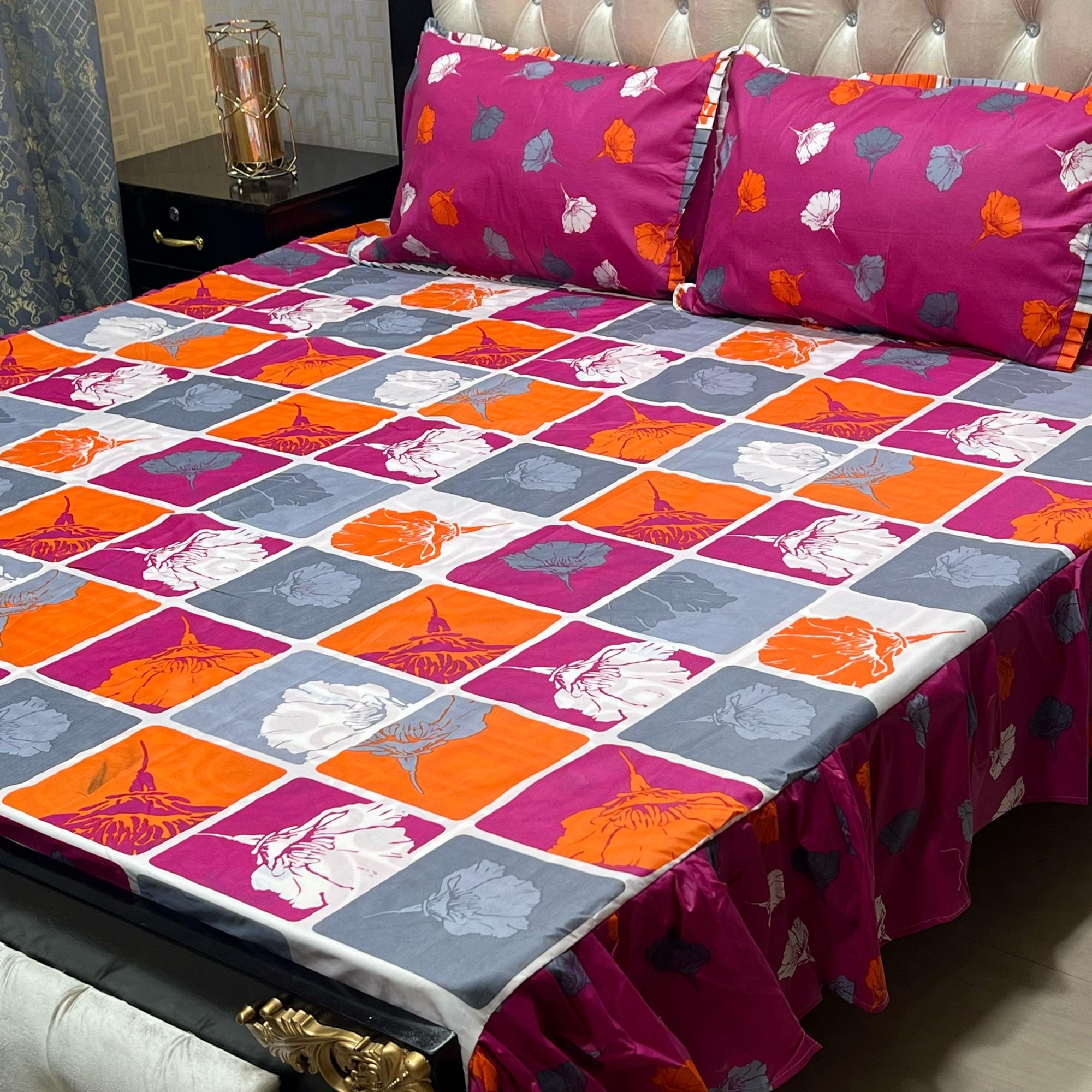 3 PCS FRILL BED SHEET