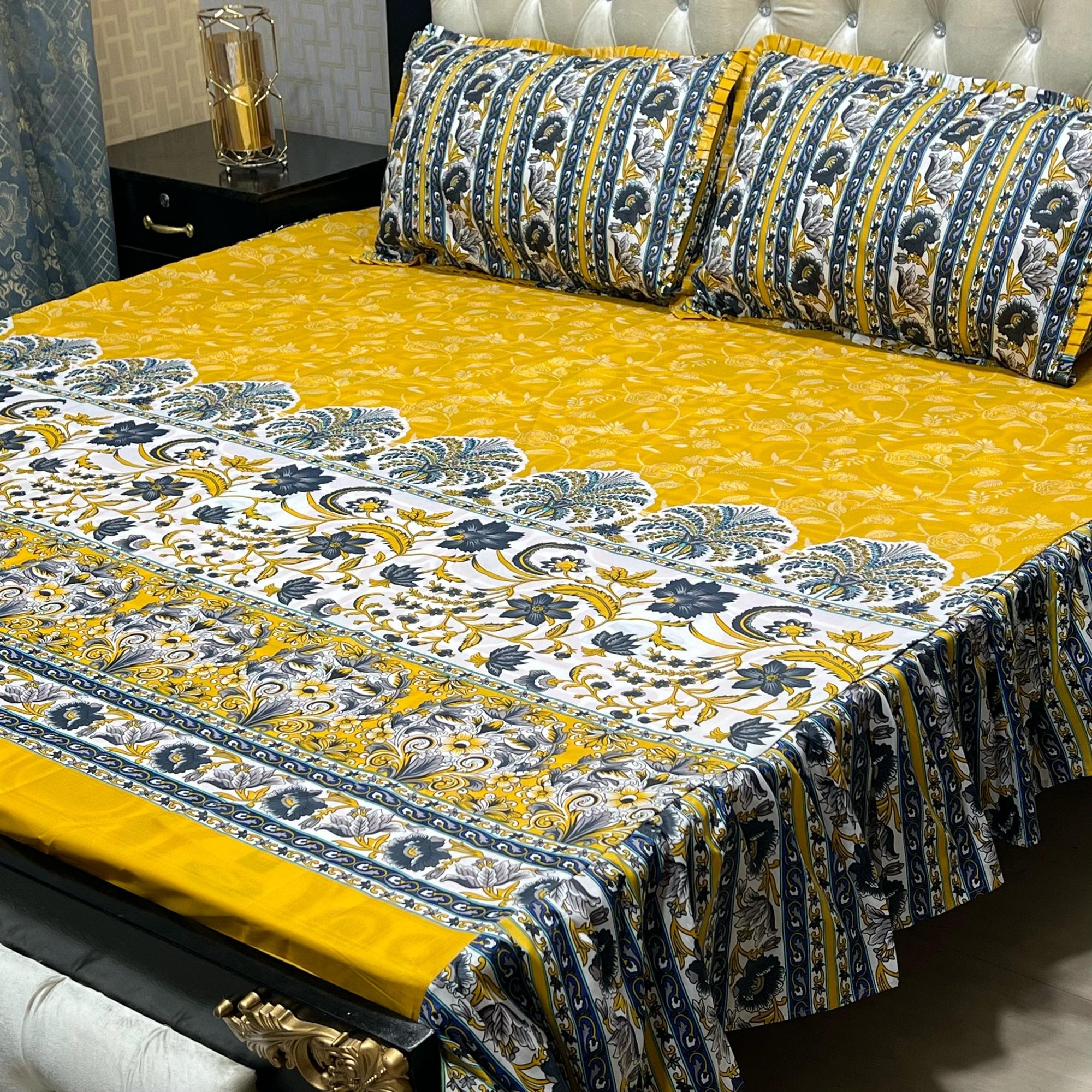 3 PCS FRILL BED SHEET