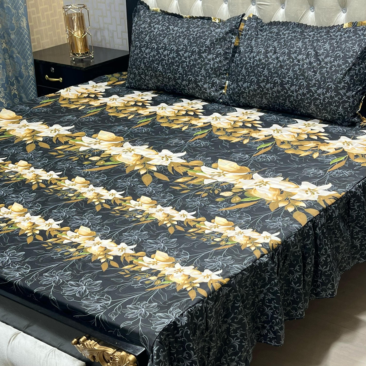 3 PCS FRILL BED SHEET