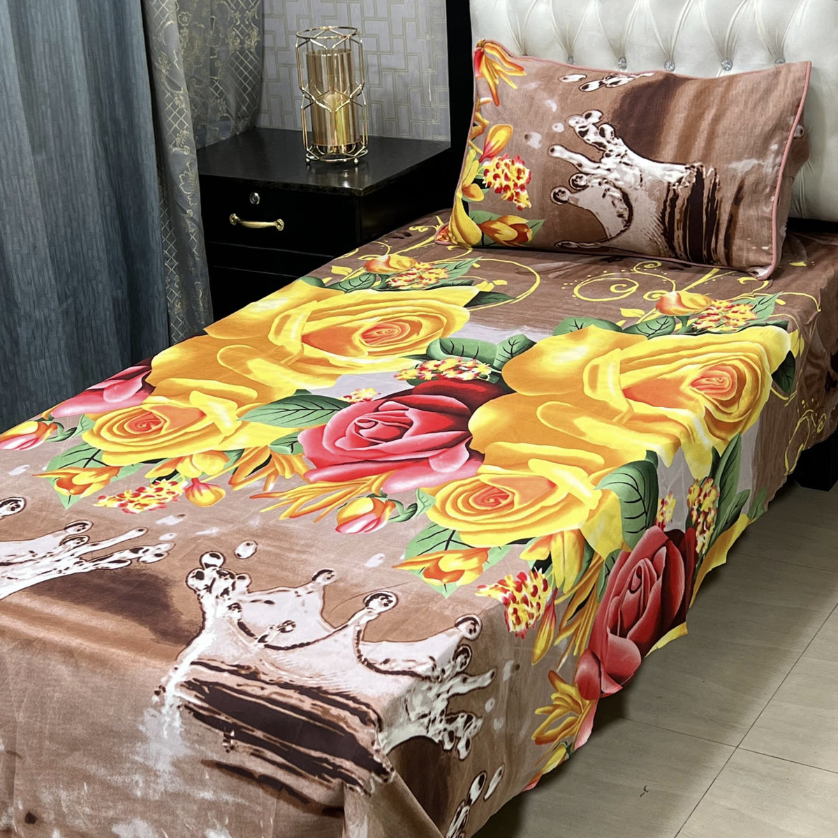 Single Bed Sheet Pair (Set) Pure Cotton 5665