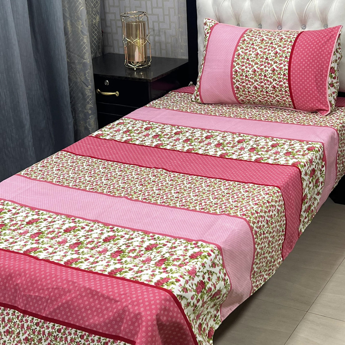 Single Bed Sheet Pair (Set) Pure Cotton 5666