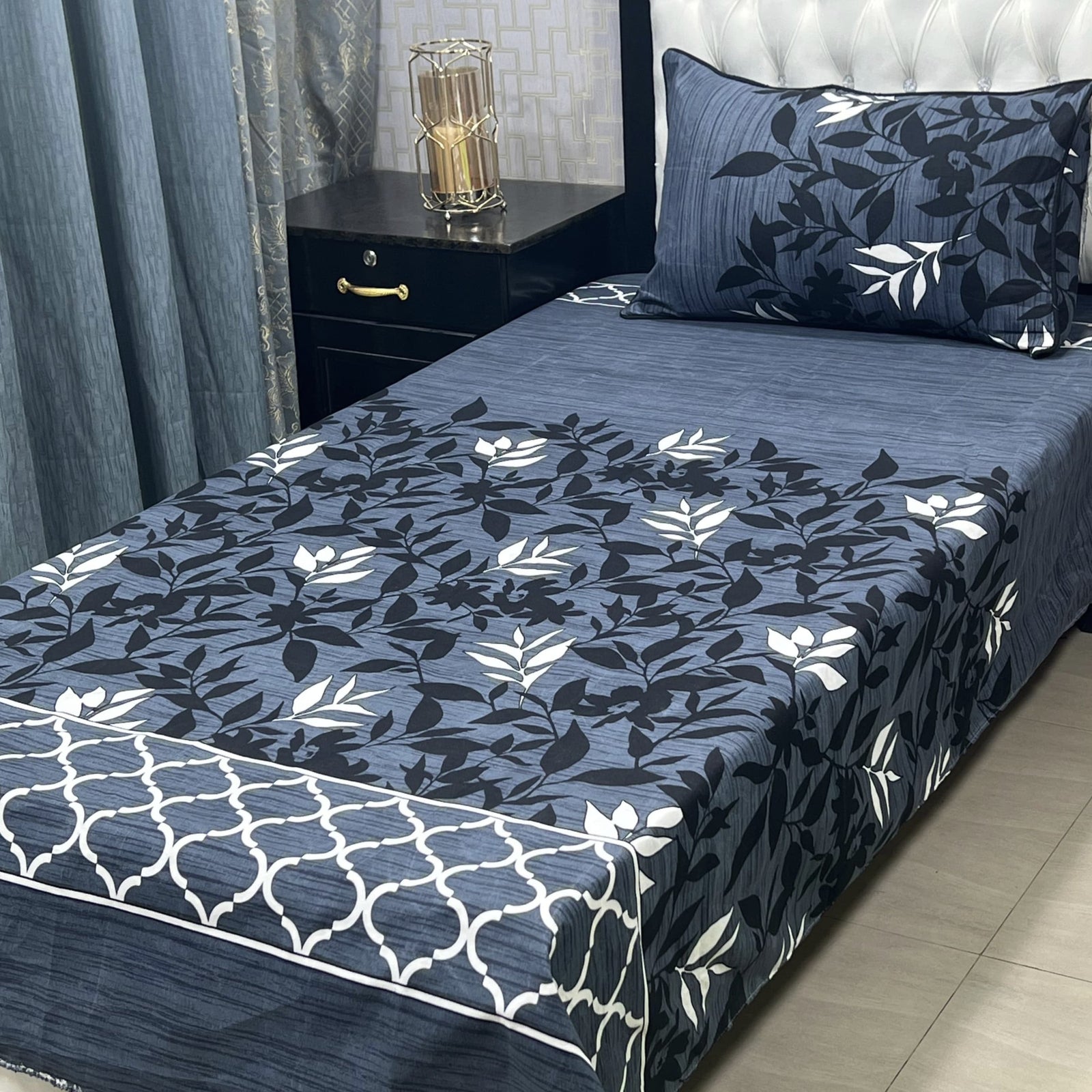 Single Bed Sheet Pair (Set) Pure Cotton 5670