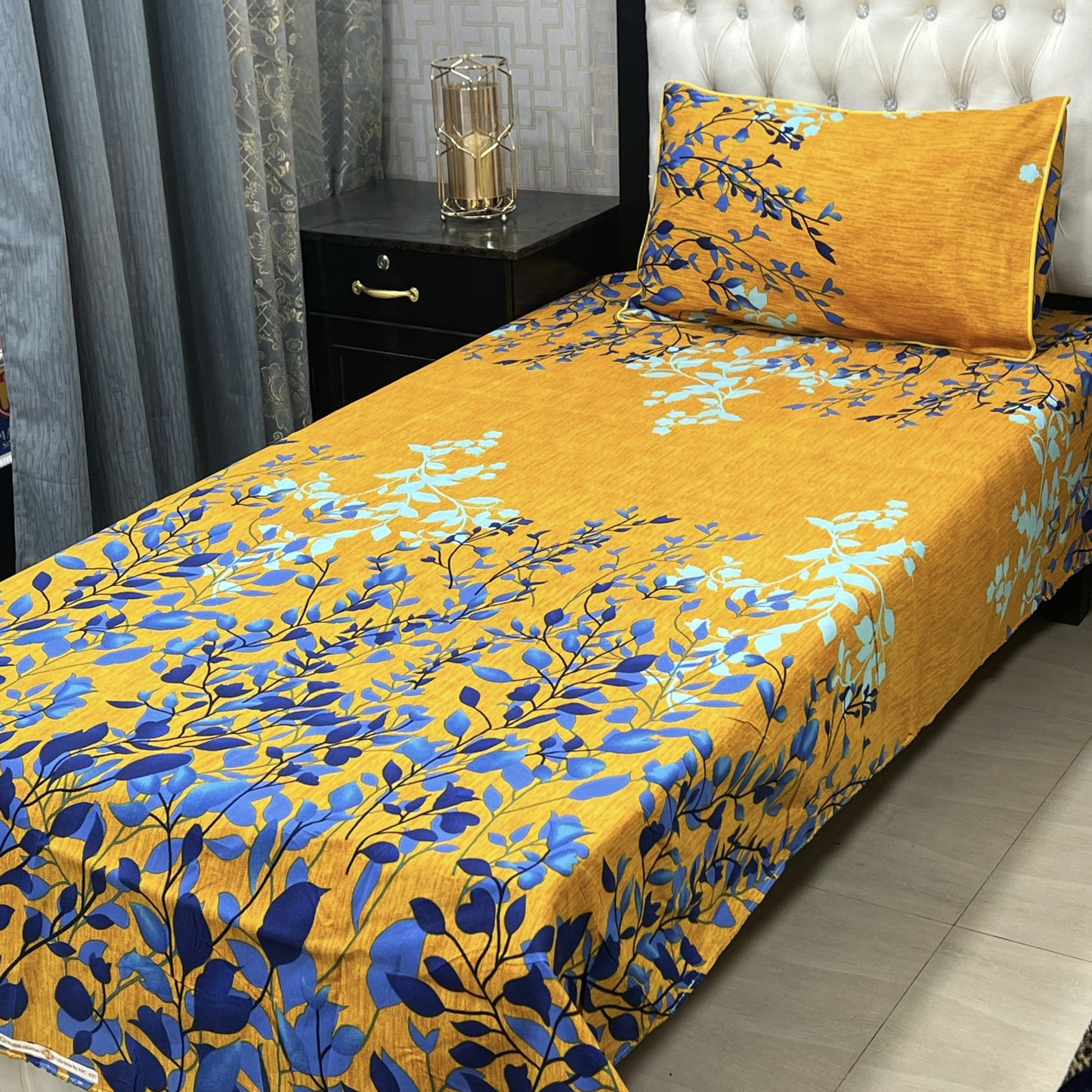 Single Bed Sheet Pair (Set) Pure Cotton 5676