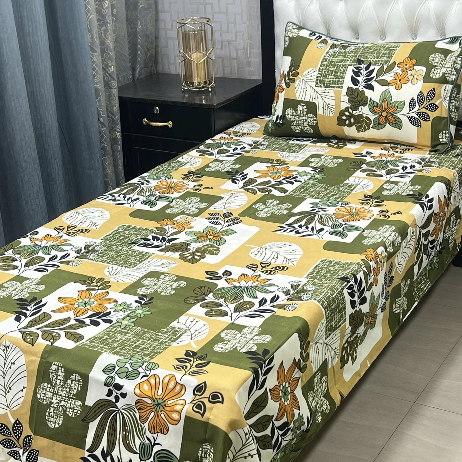 Single Bed Sheet Pair (Set) Pure Cotton 5682