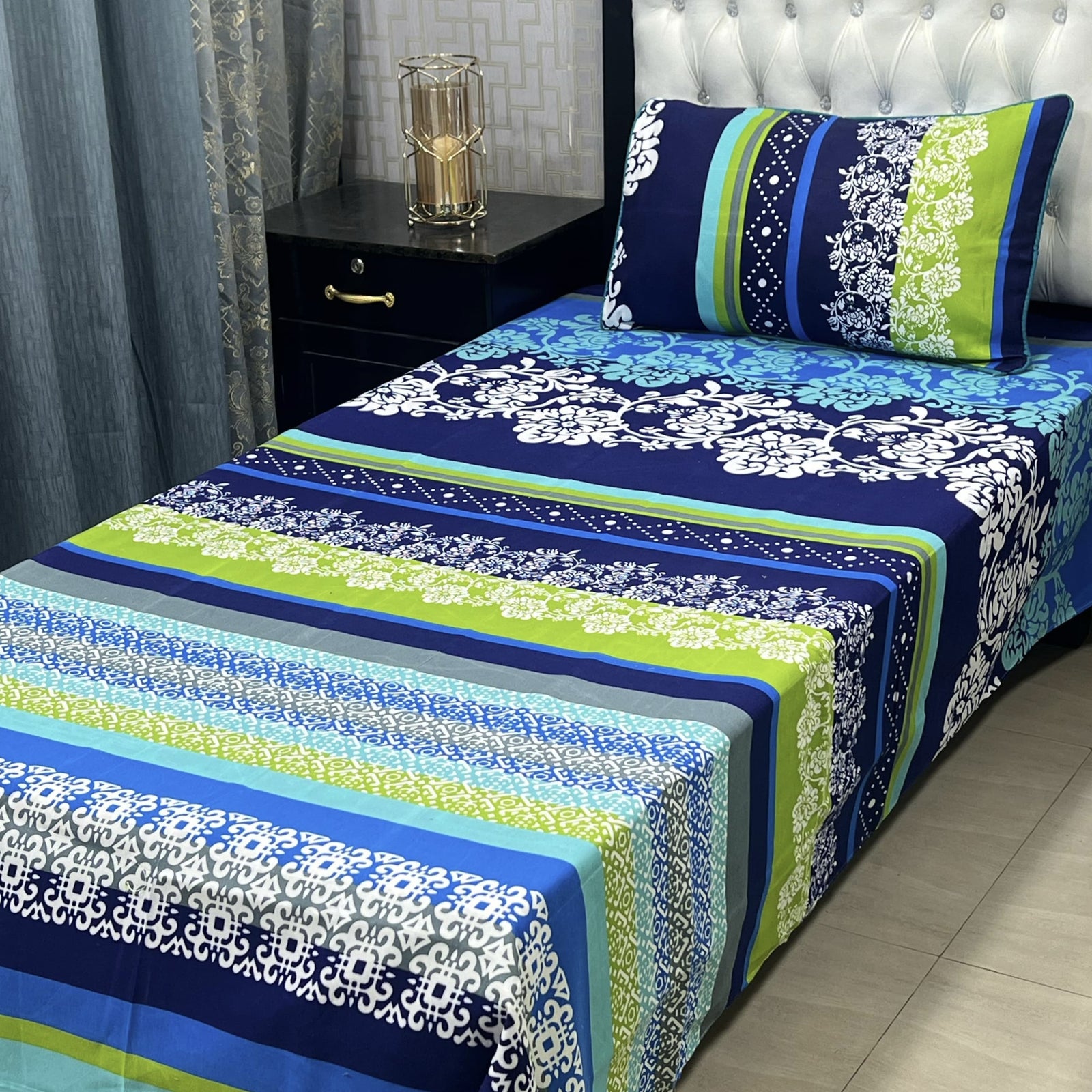 Single Bed Sheet Pair (Set) Pure Cotton 5684