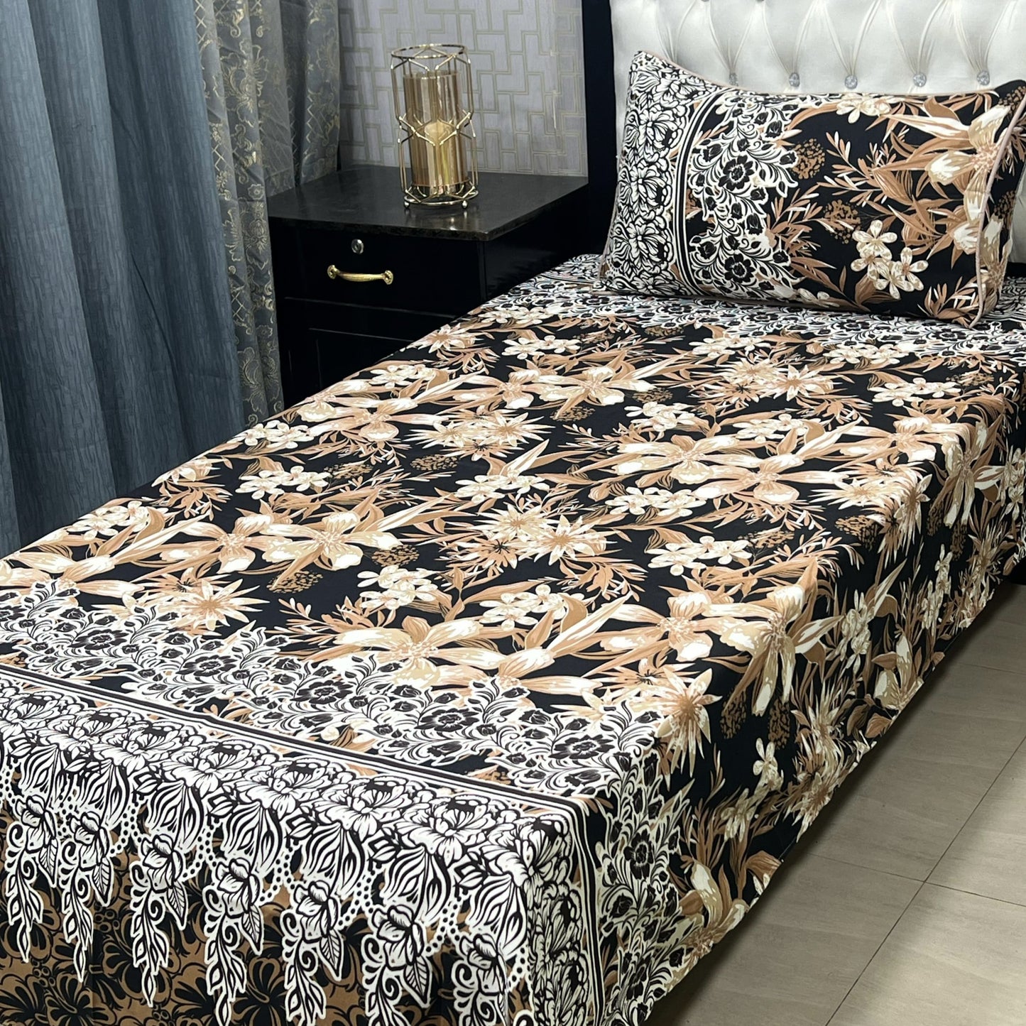 Single Bed Sheet Pair (Set) Pure Cotton 5689