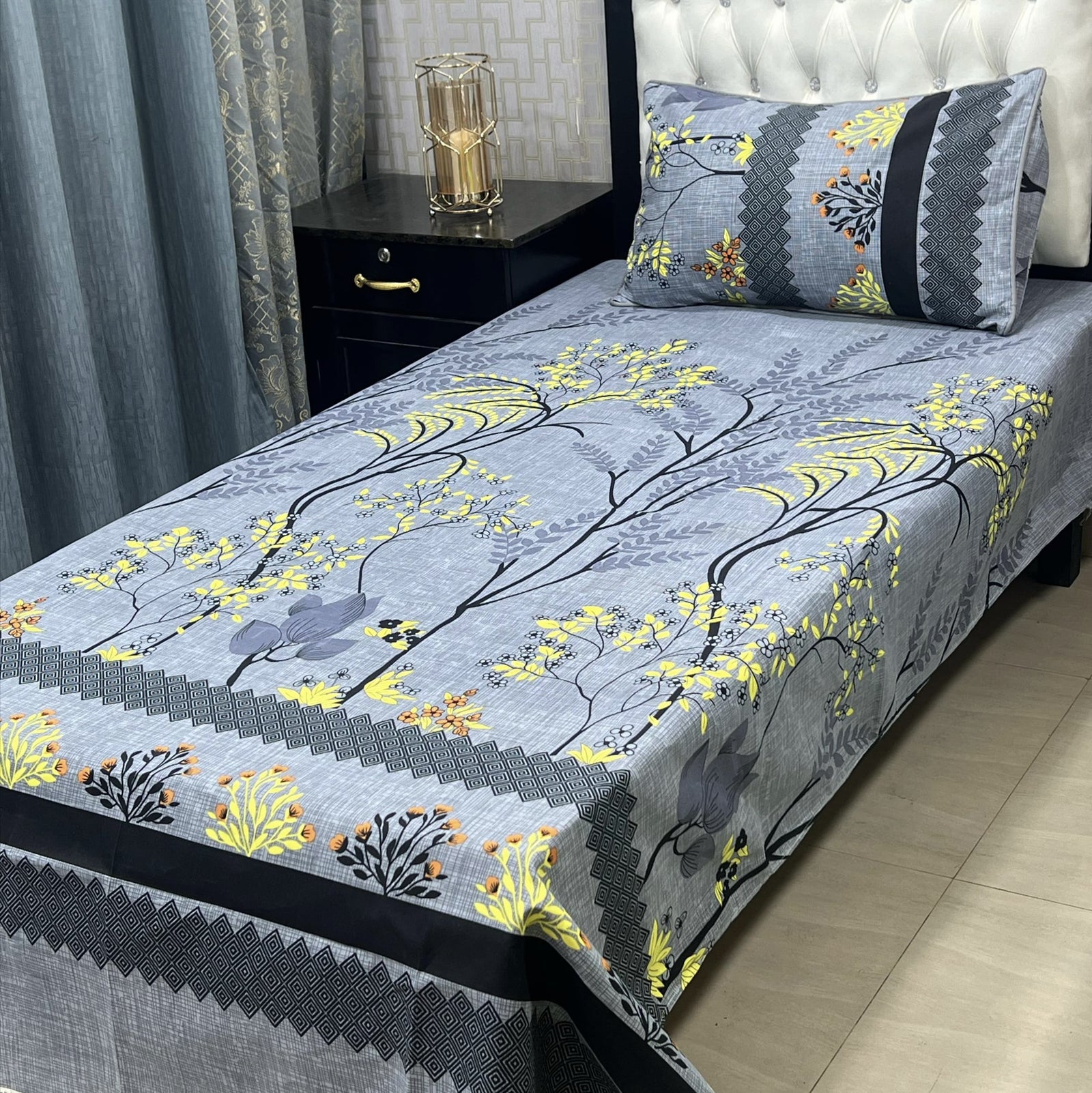 Single Bed Sheet Pair (Set) Pure Cotton 5686