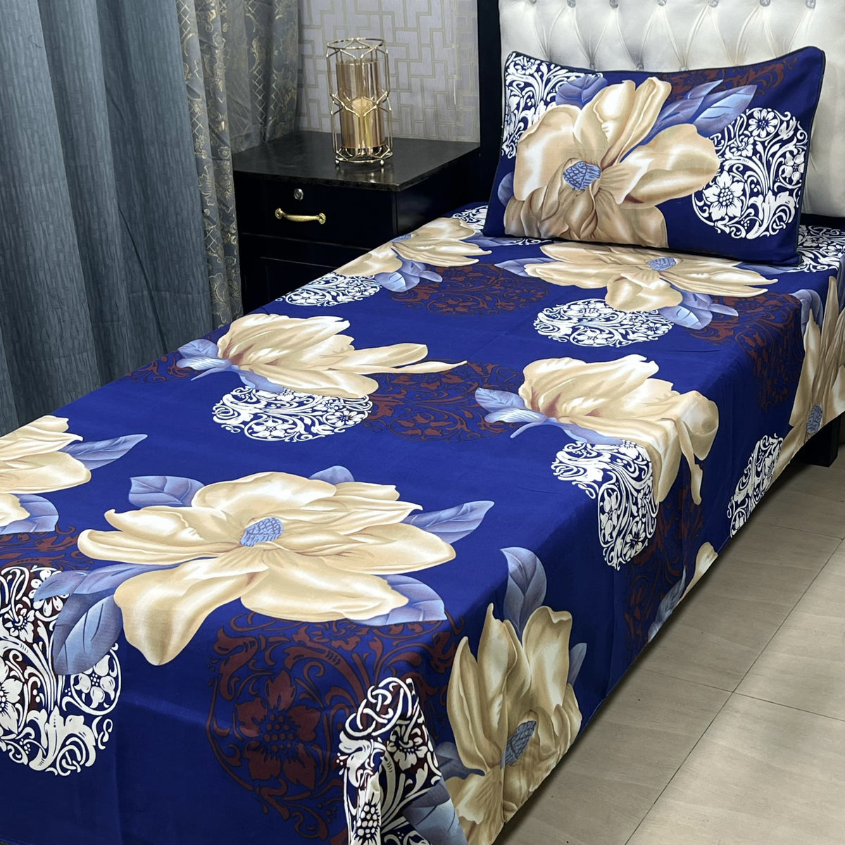 Single Bed Sheet Pair (Set) Pure Cotton 5688
