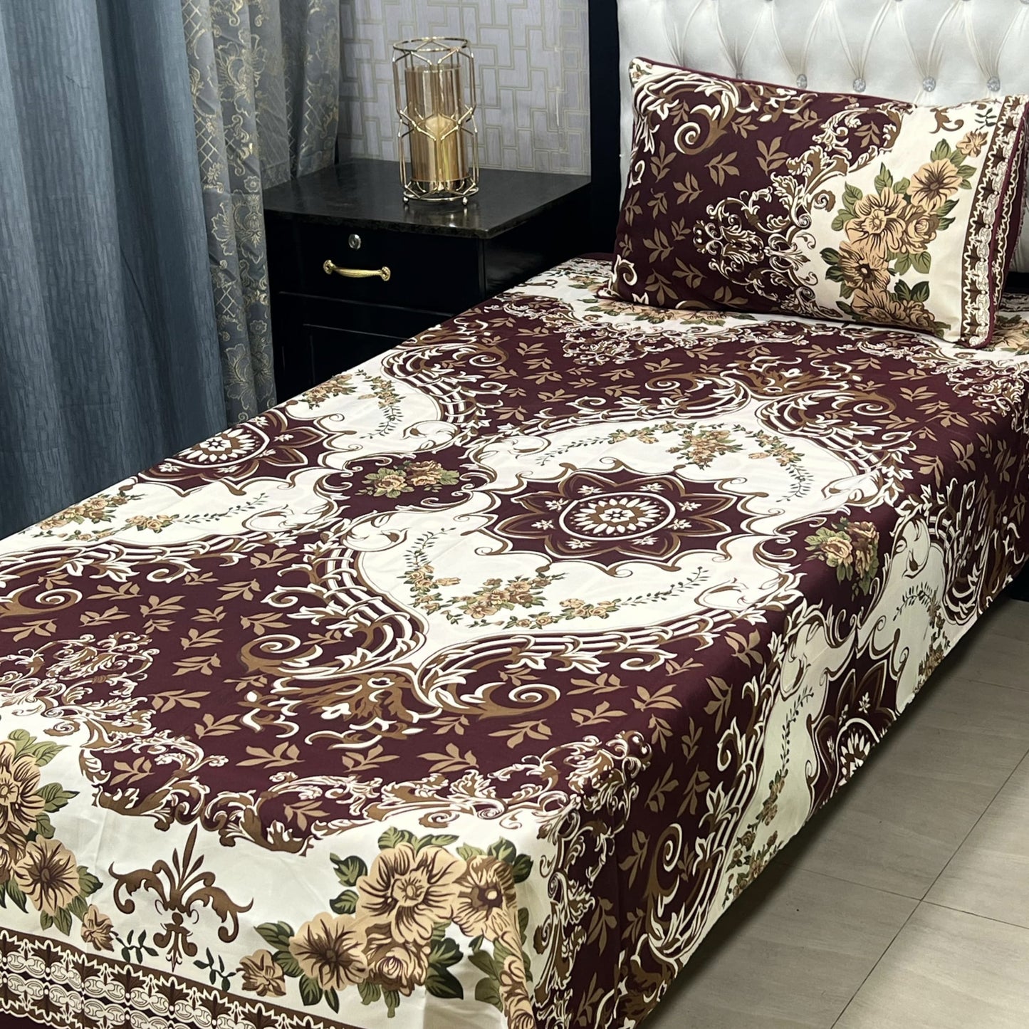 Single Bed Sheet Pair (Set) Pure Cotton 5692