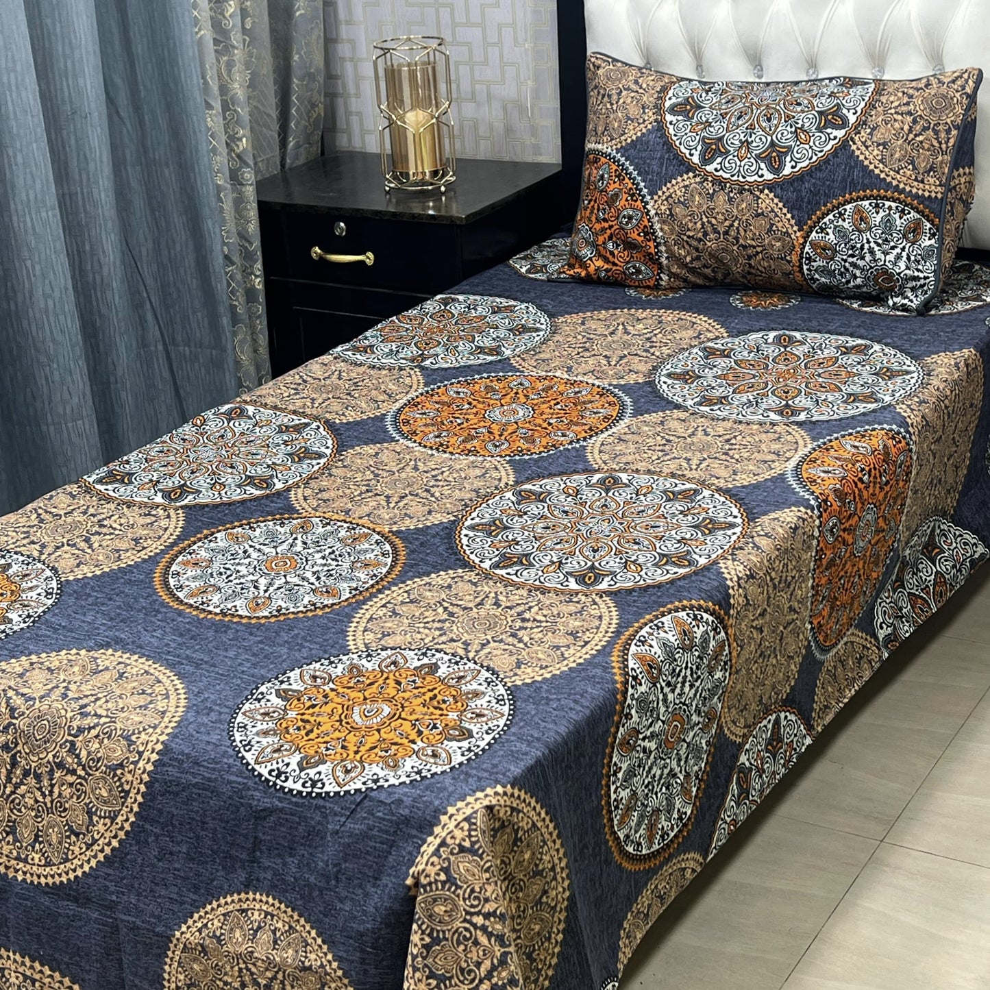 Single Bed Sheet Pair (Set) Pure Cotton 5693