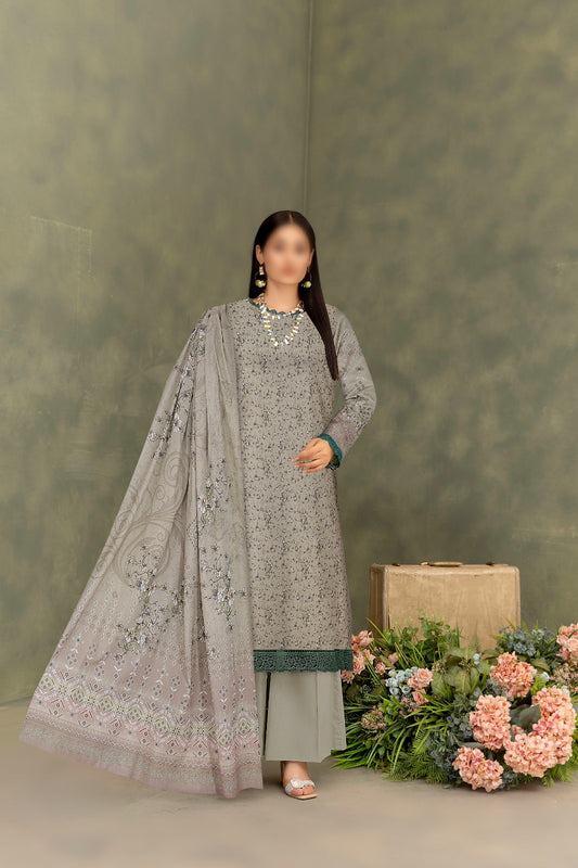GUL AHMED Lawn 3 Pcs Premium Quality  7712