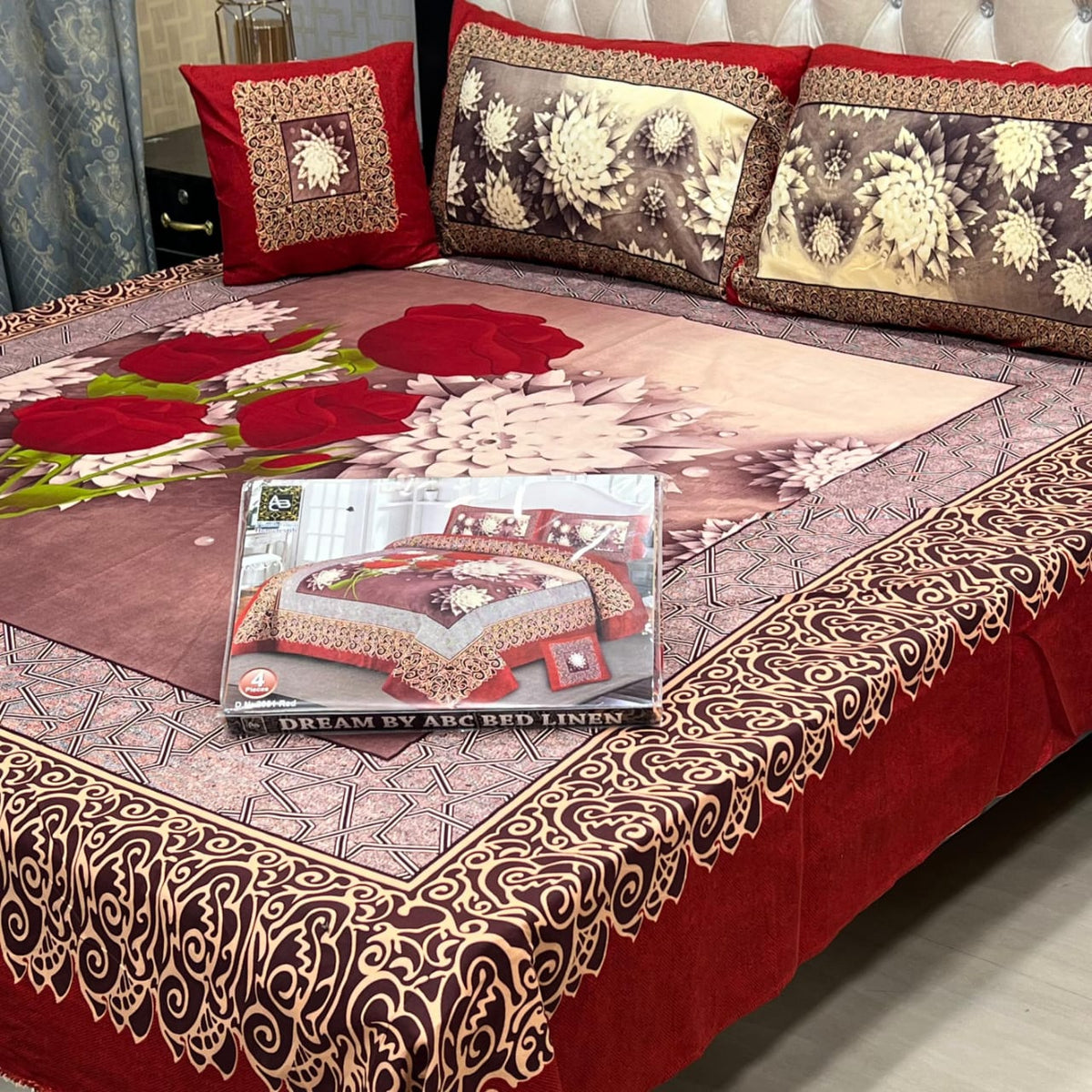 DESIGNER Bed Sheets 4Pec 11204