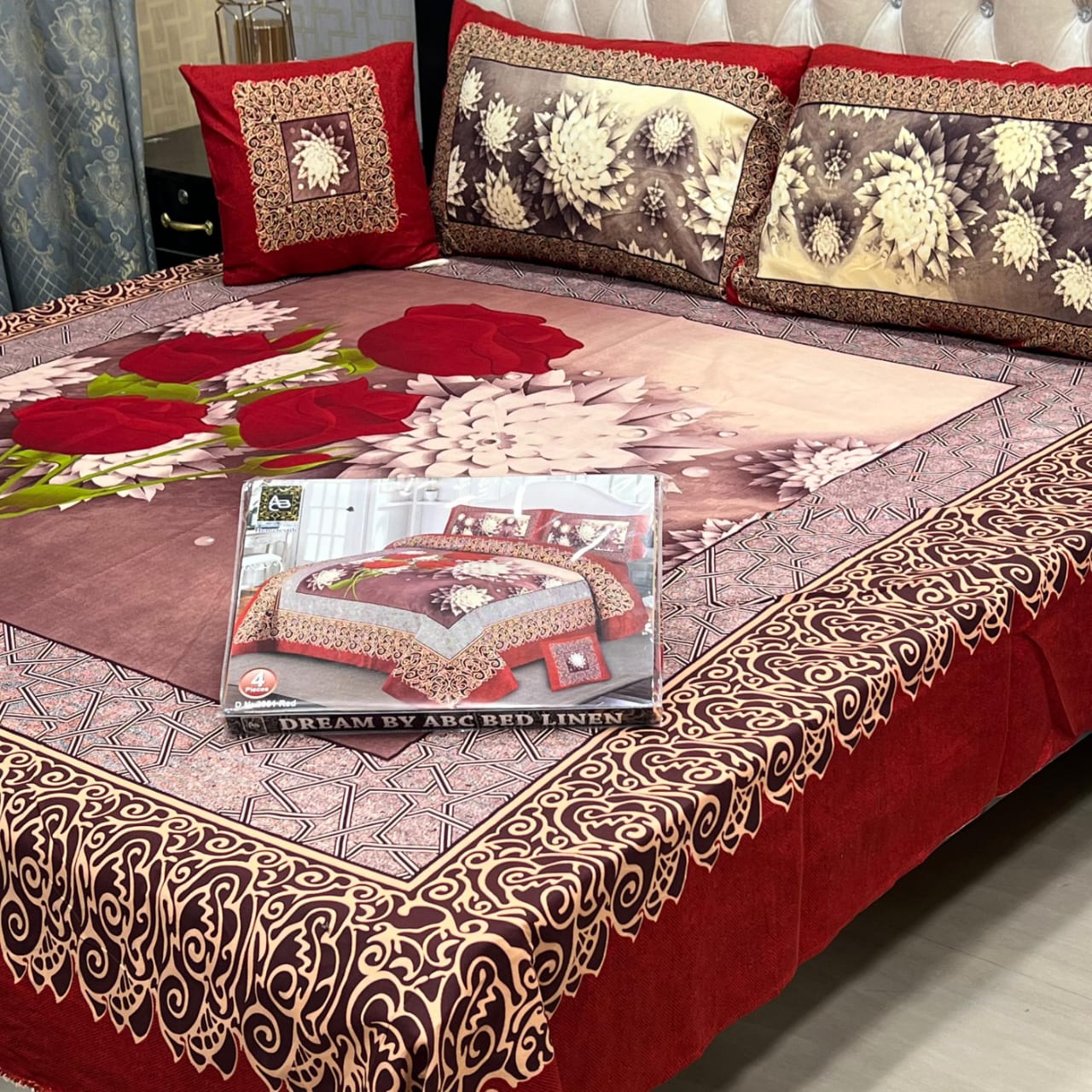 DESIGNER Bed Sheets 4Pec 11204