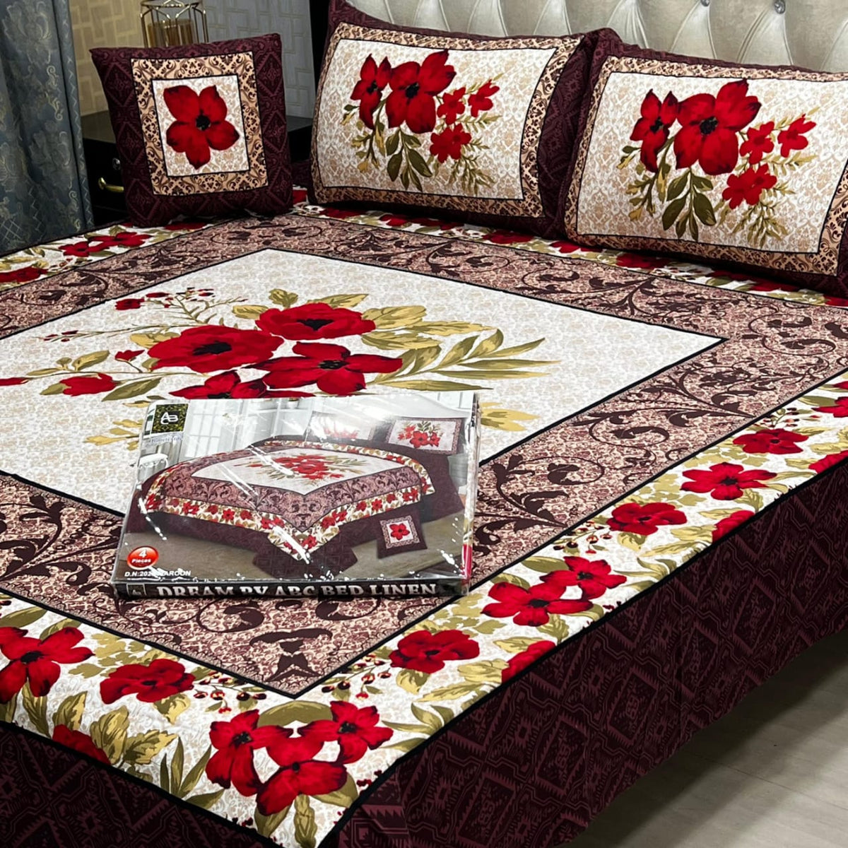 DESIGNER Bed Sheets 4Pec 11215