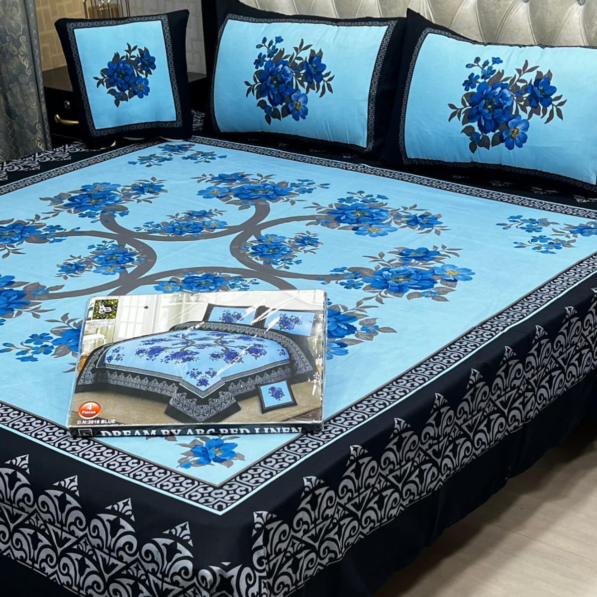 DESIGNER Bed Sheets 4Pec 11224