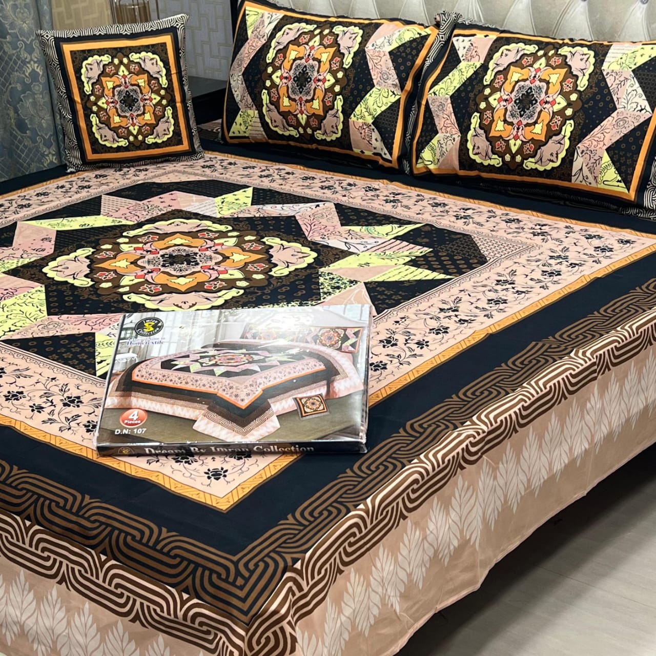 DESIGNER Bed Sheets 4Pec 11225