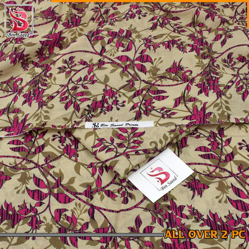 2Pc Lawn Suits Unstitched