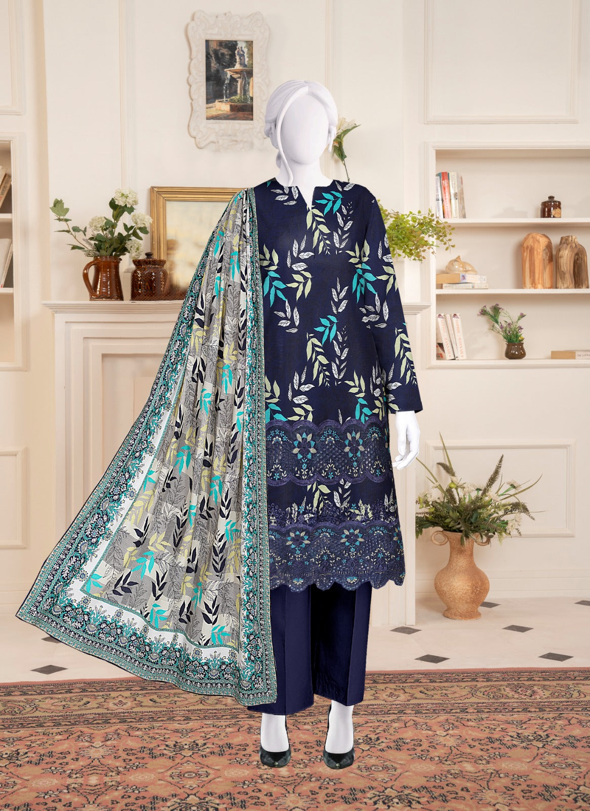 Alkaram Stapple Bana Dora Boring Daman 3PC AK0604