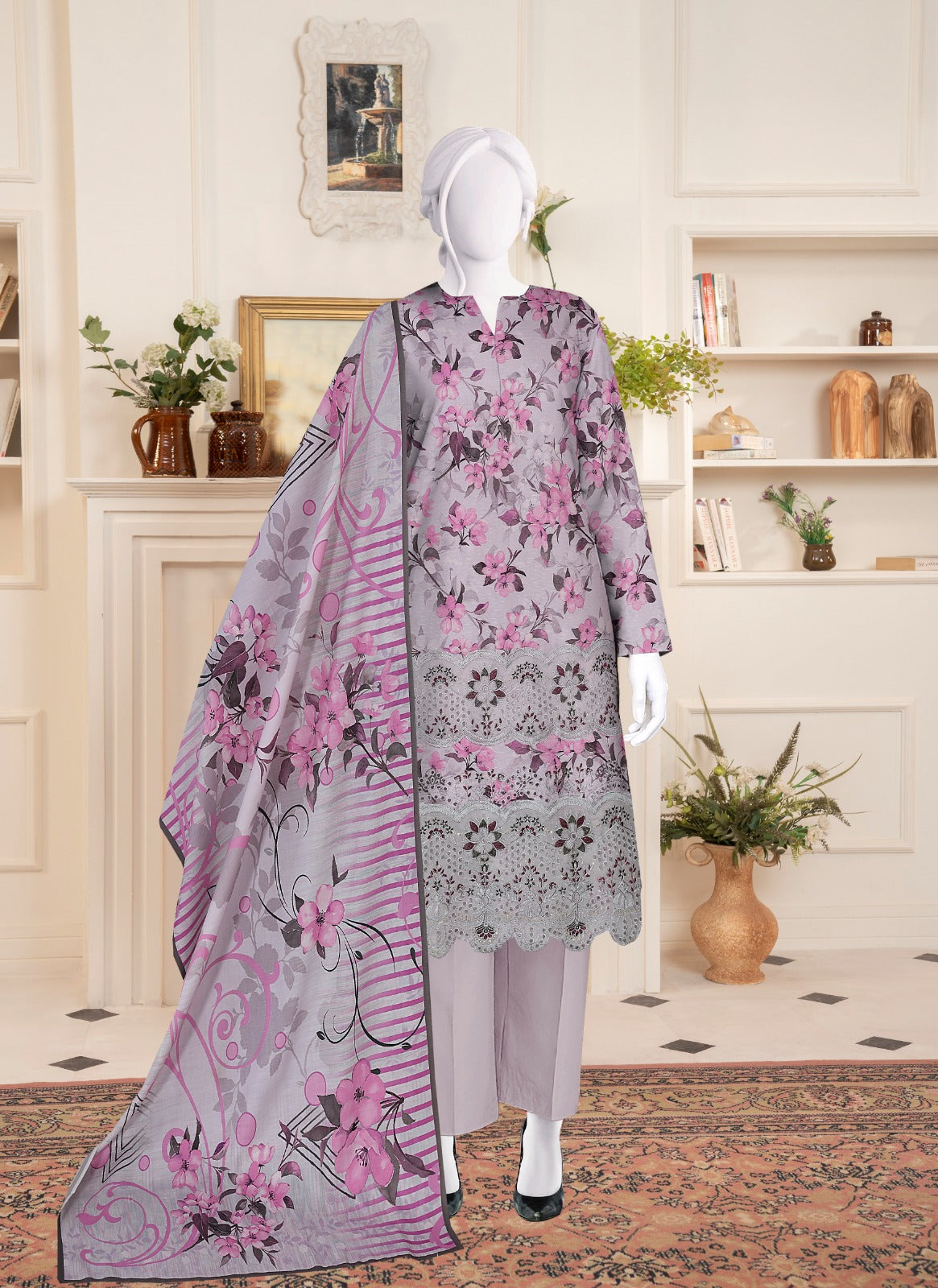 Alkaram Stapple Bana Dora Boring Daman 3PC AK0602