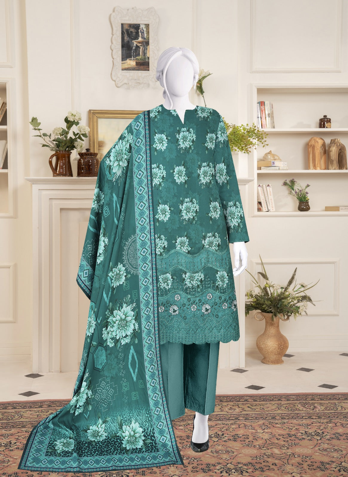 Alkaram Stapple Bana Dora Boring Daman 3PC AK0606