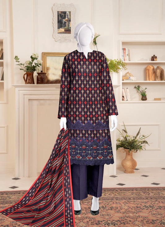 Alkaram Stapple Bana Dora Boring Daman 3PC AK0608